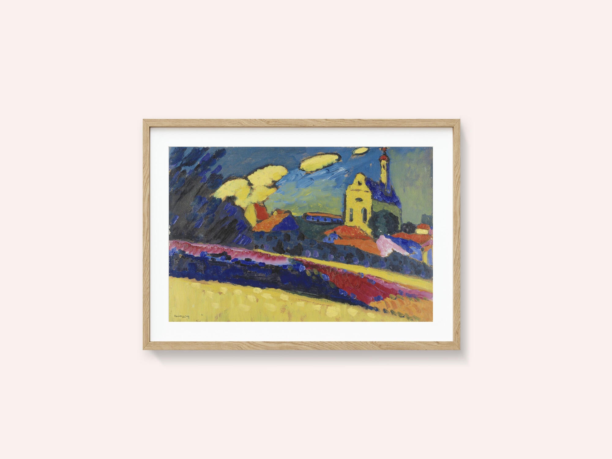 Study of Murnau  Landscape With Church (1909)