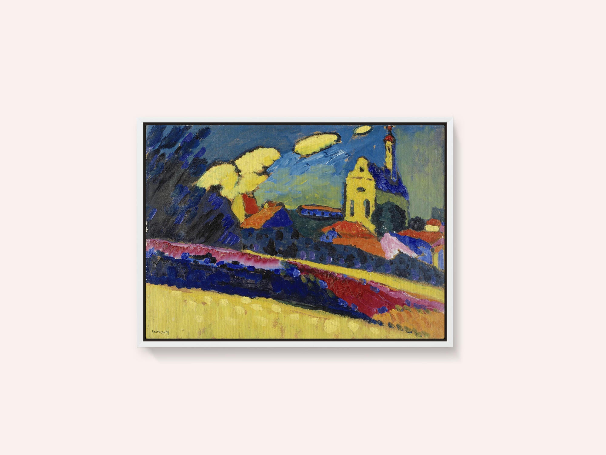 Study of Murnau  Landscape With Church (1909)