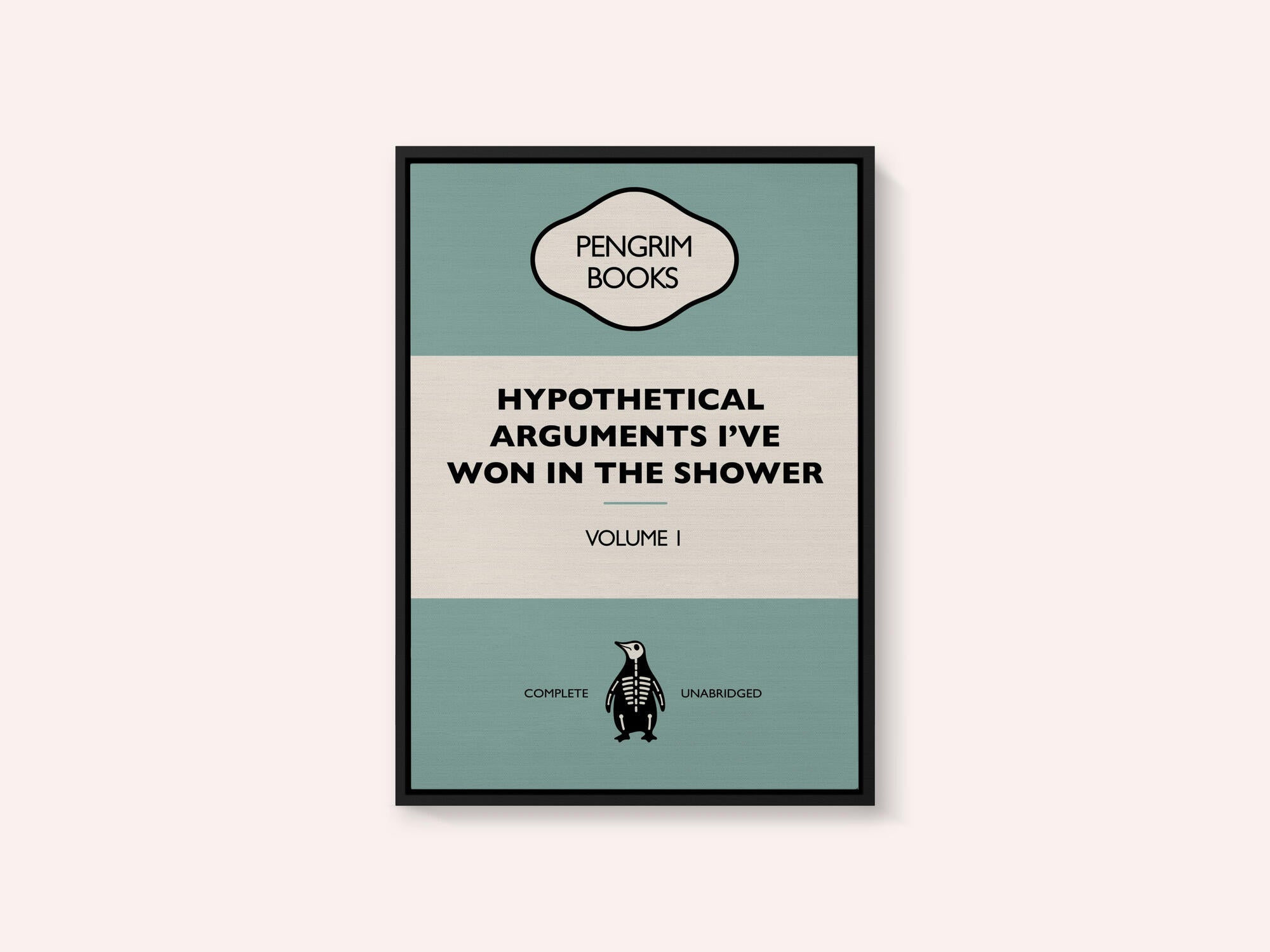 Hypothetical Arguments I've Won In the Shower - Funny Vintage Book Cover - Sarcastic Self Help - Blue.