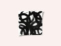 Black Ink Curls Print