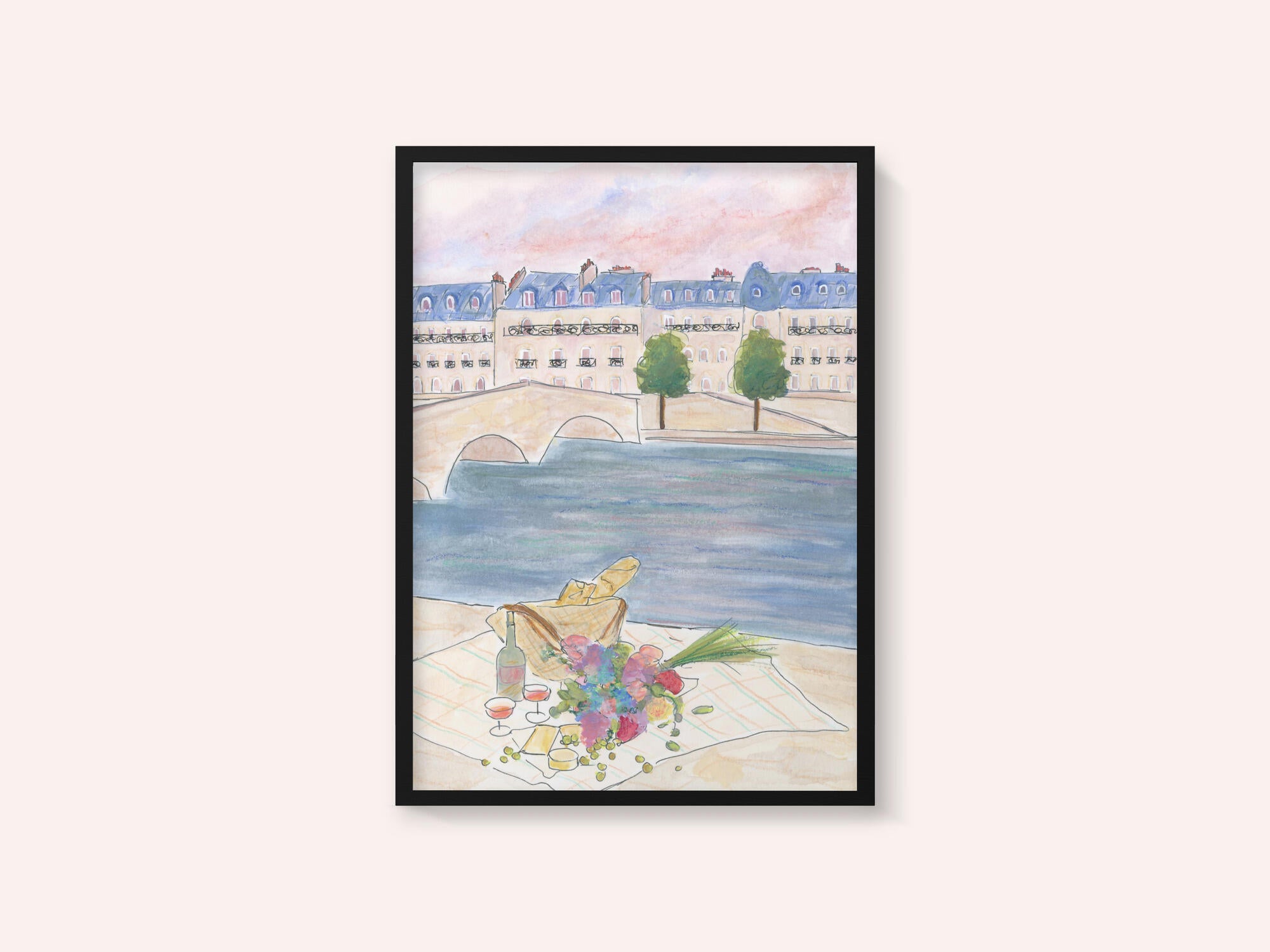 Paris Picnic At the Seine