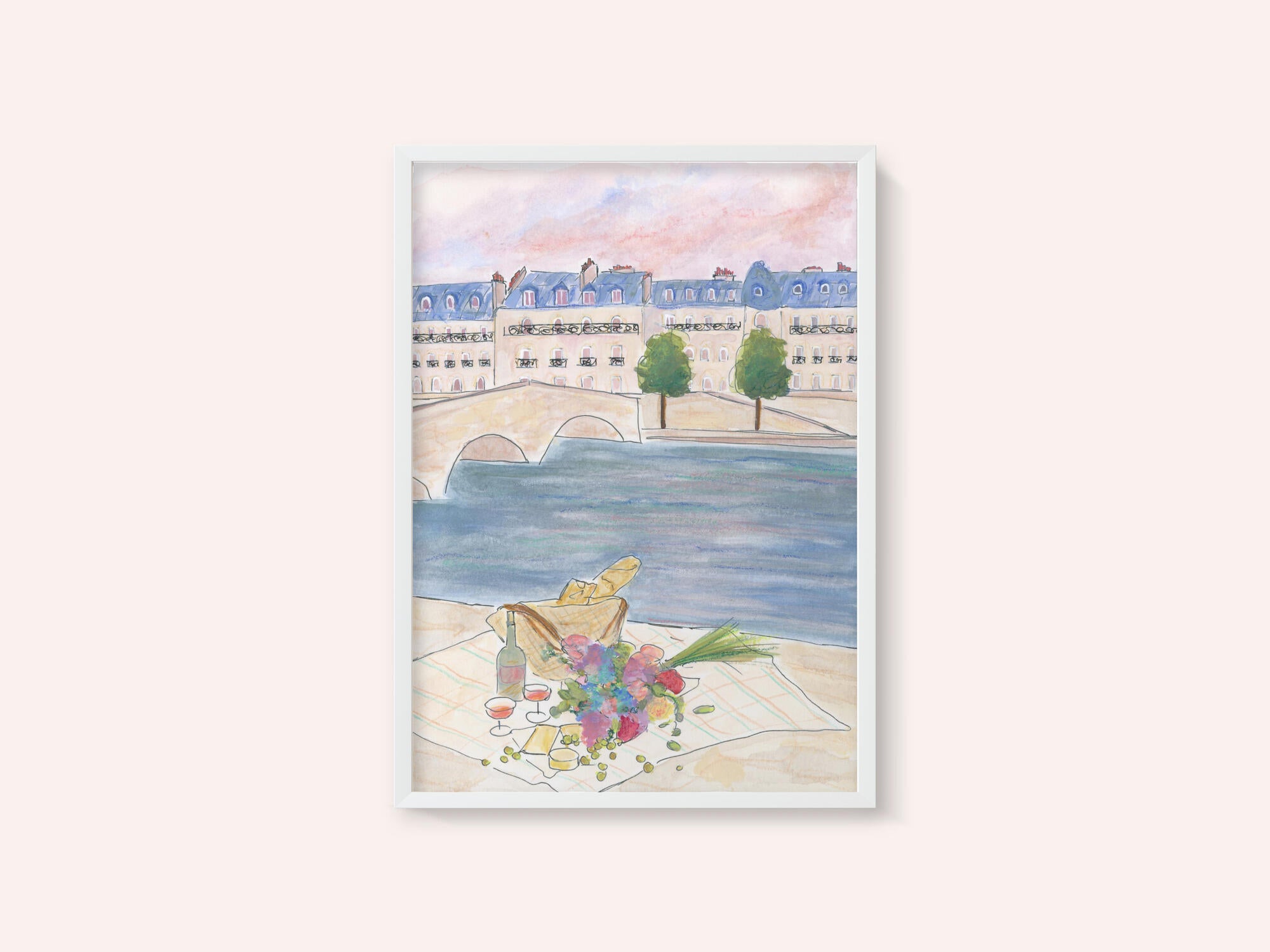 Paris Picnic At the Seine