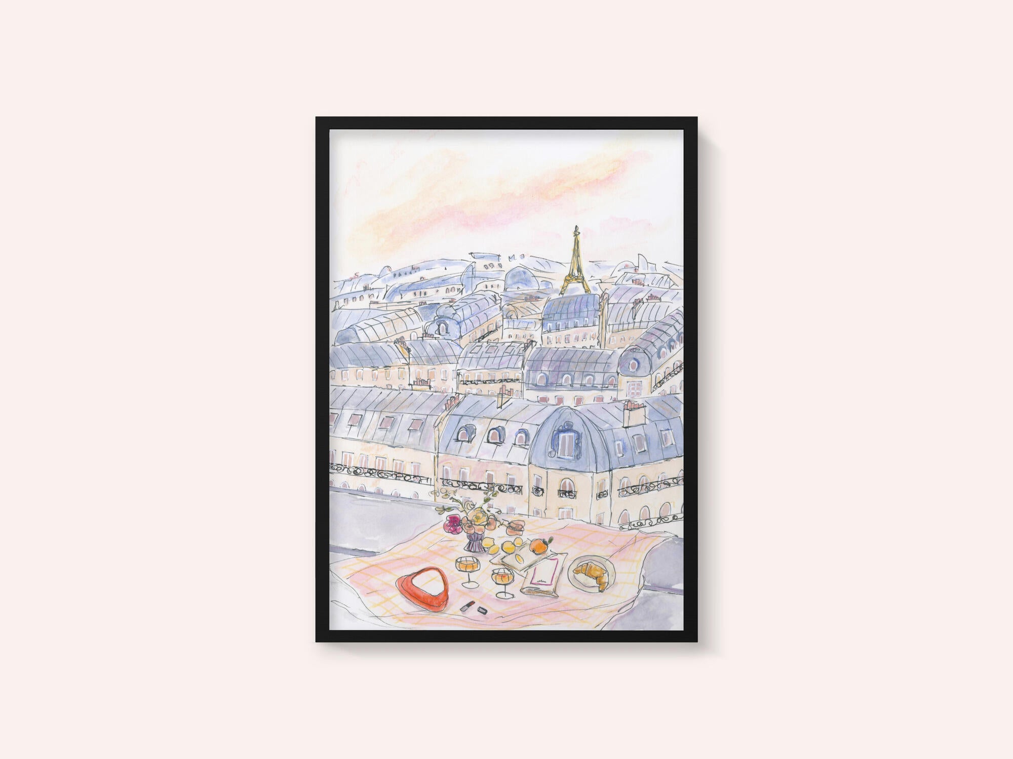 Parisian Rooftop Picnic With Eiffel Tower Views