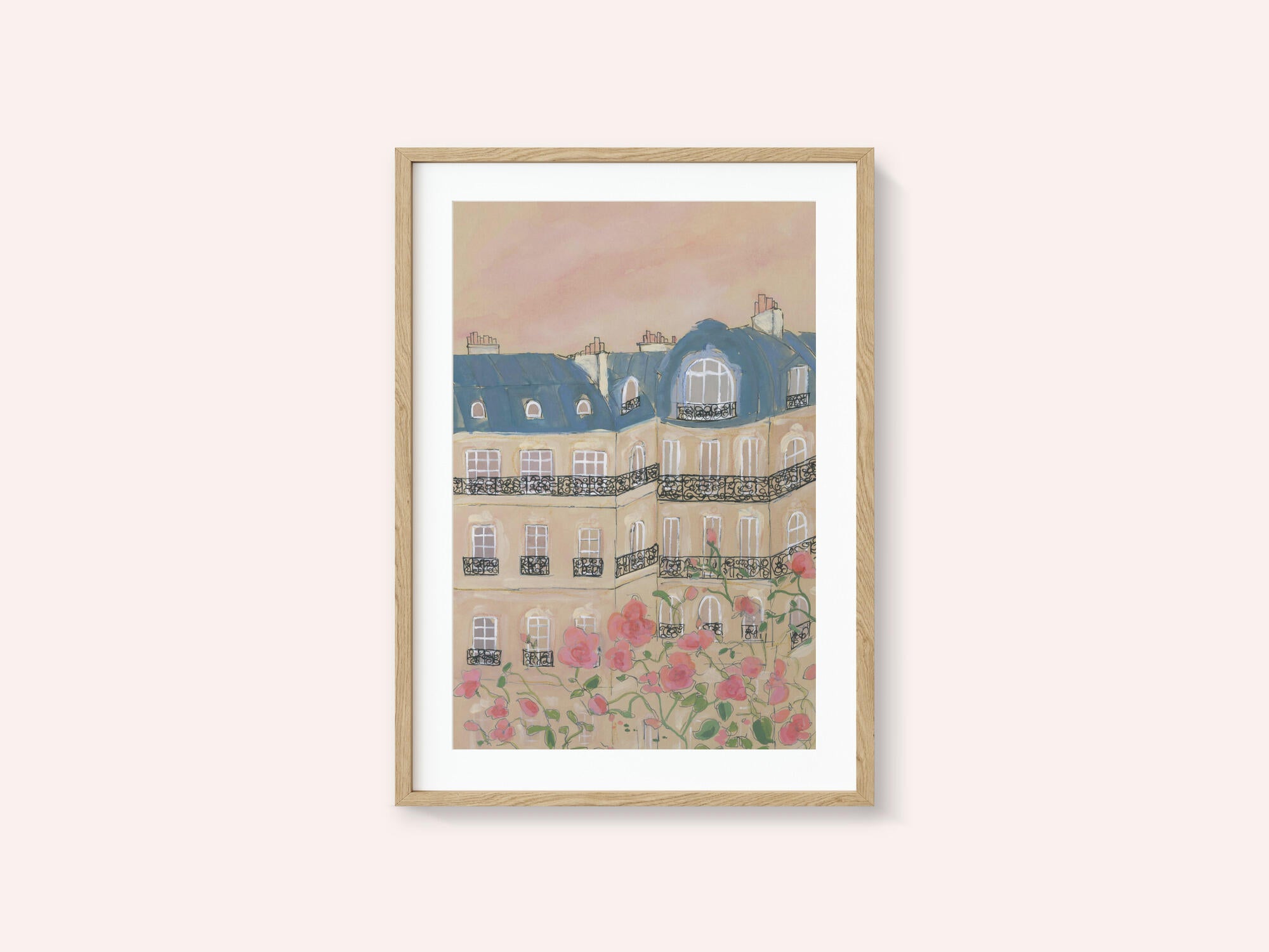 Sunset Over Paris Buildings