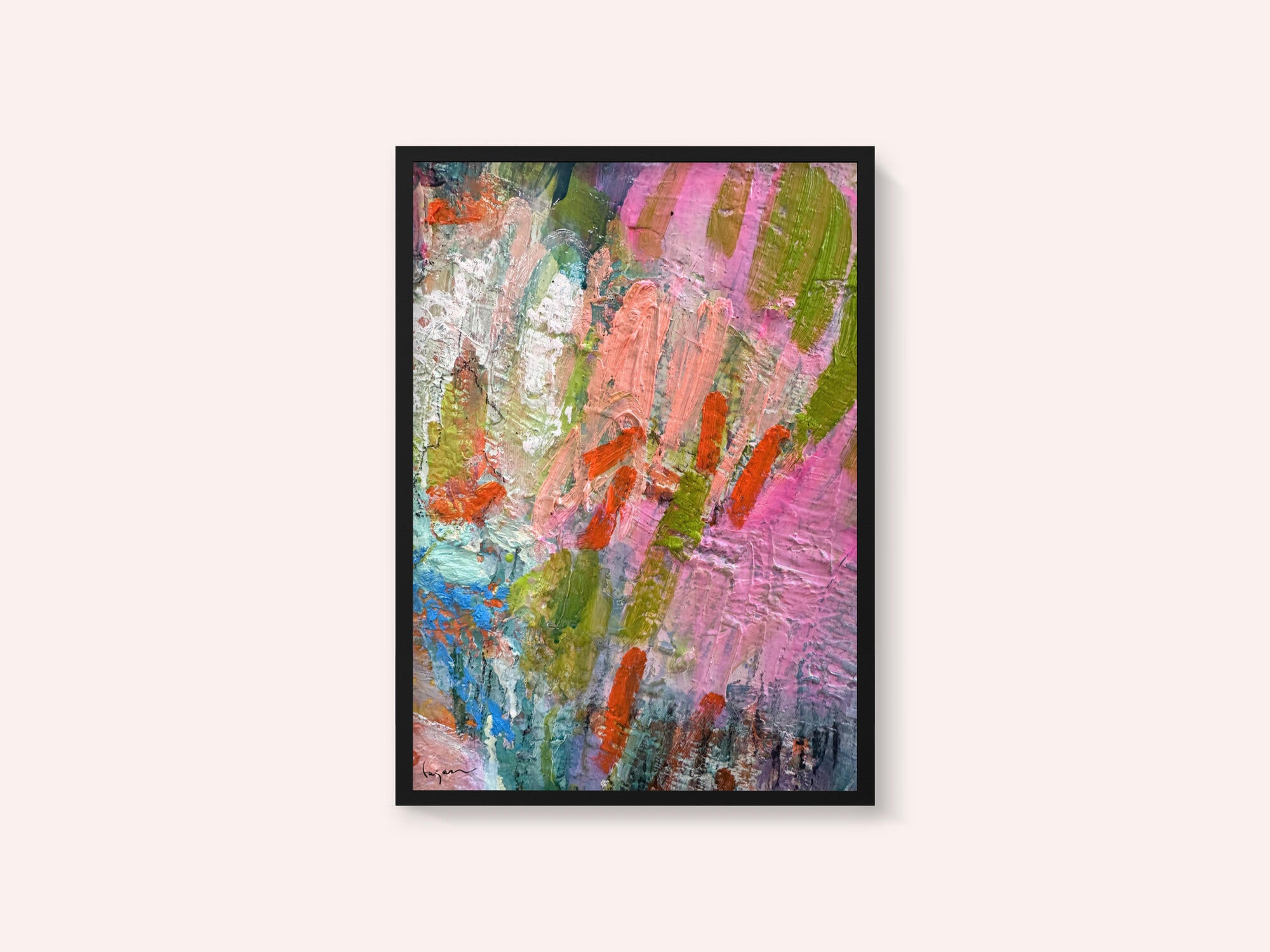 Whispering Pink Brushstrokes