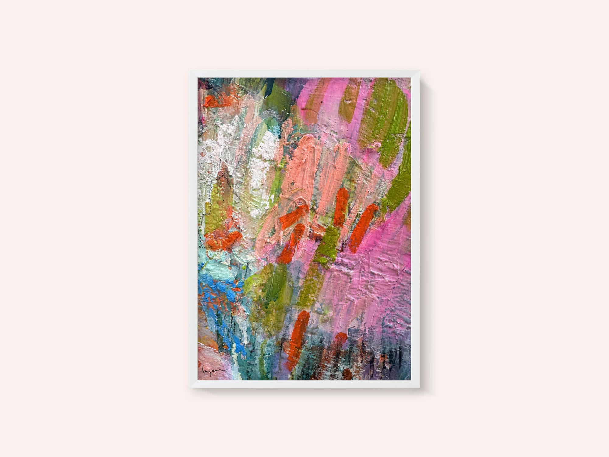 Whispering Pink Brushstrokes