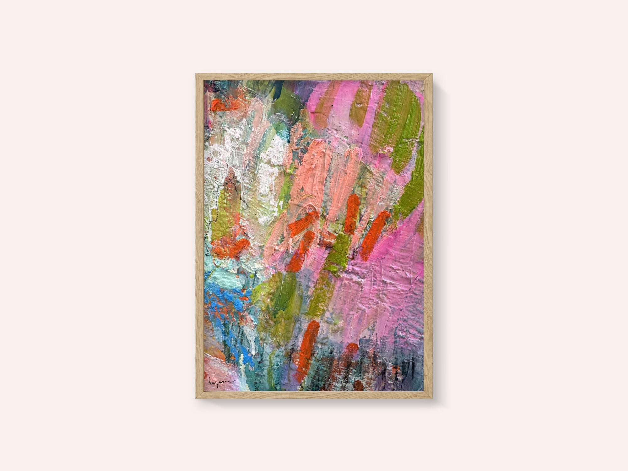 Whispering Pink Brushstrokes