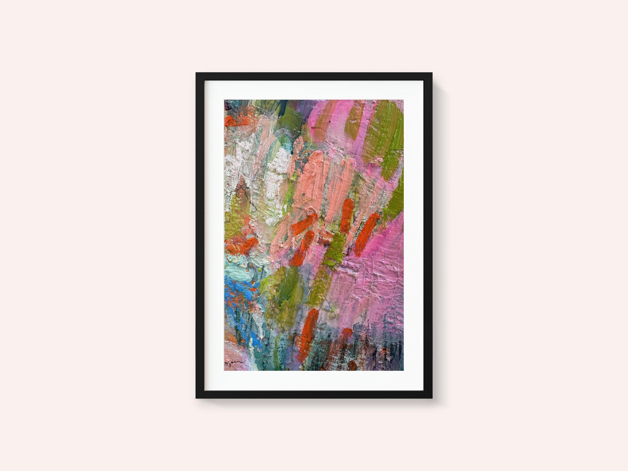 Whispering Pink Brushstrokes