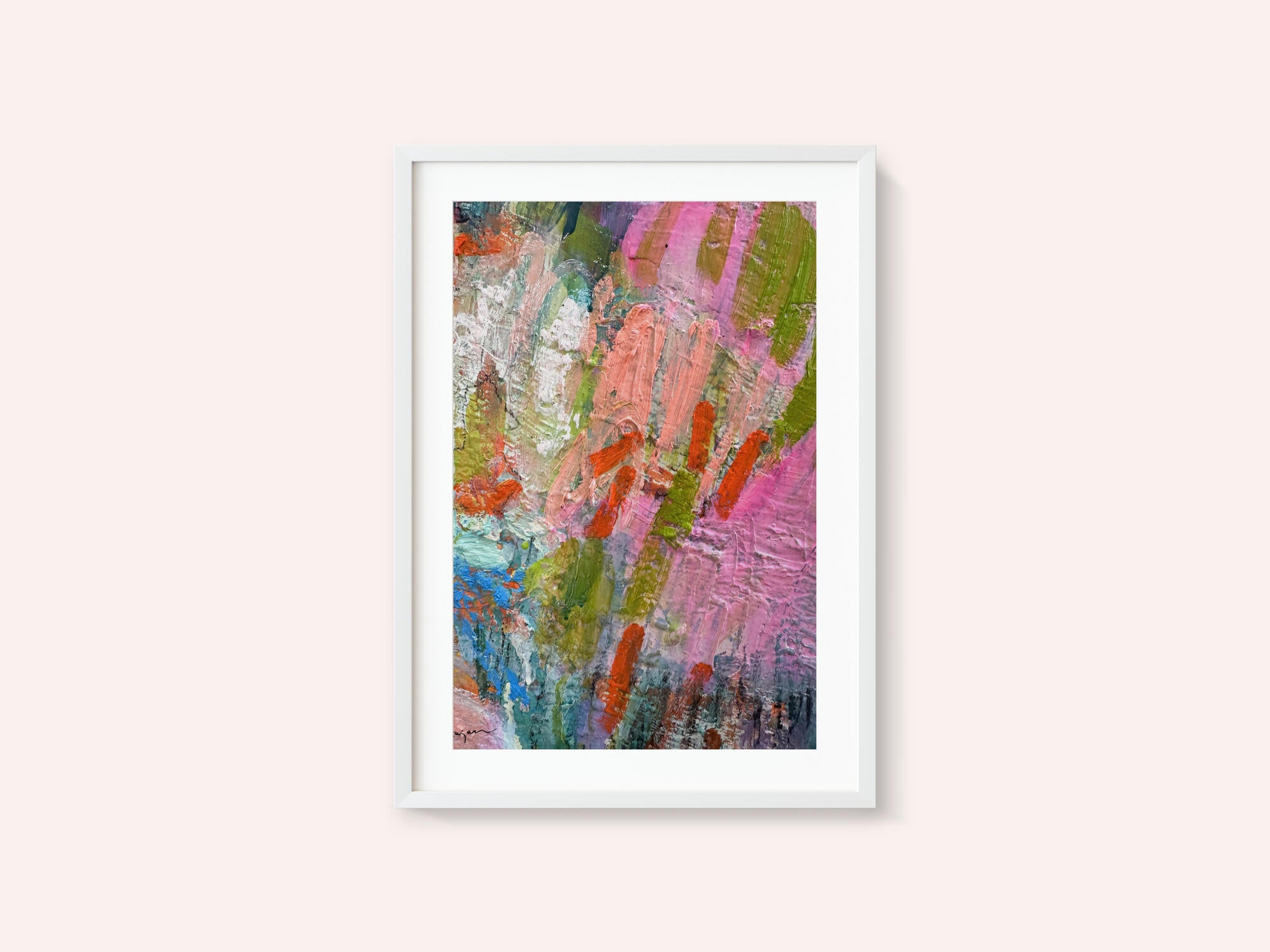Whispering Pink Brushstrokes