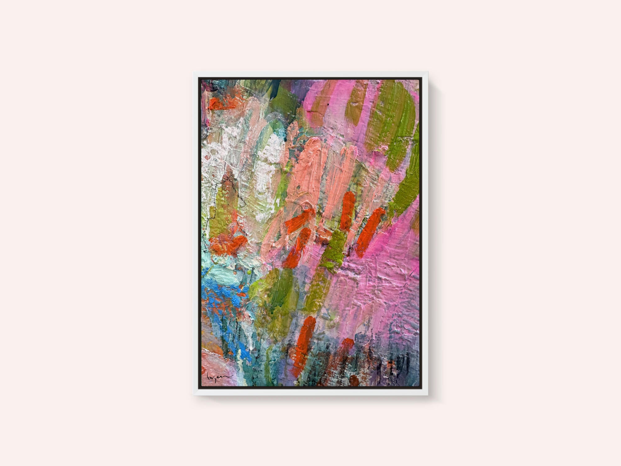 Whispering Pink Brushstrokes