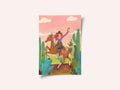 Cowgirl on horse in the desert