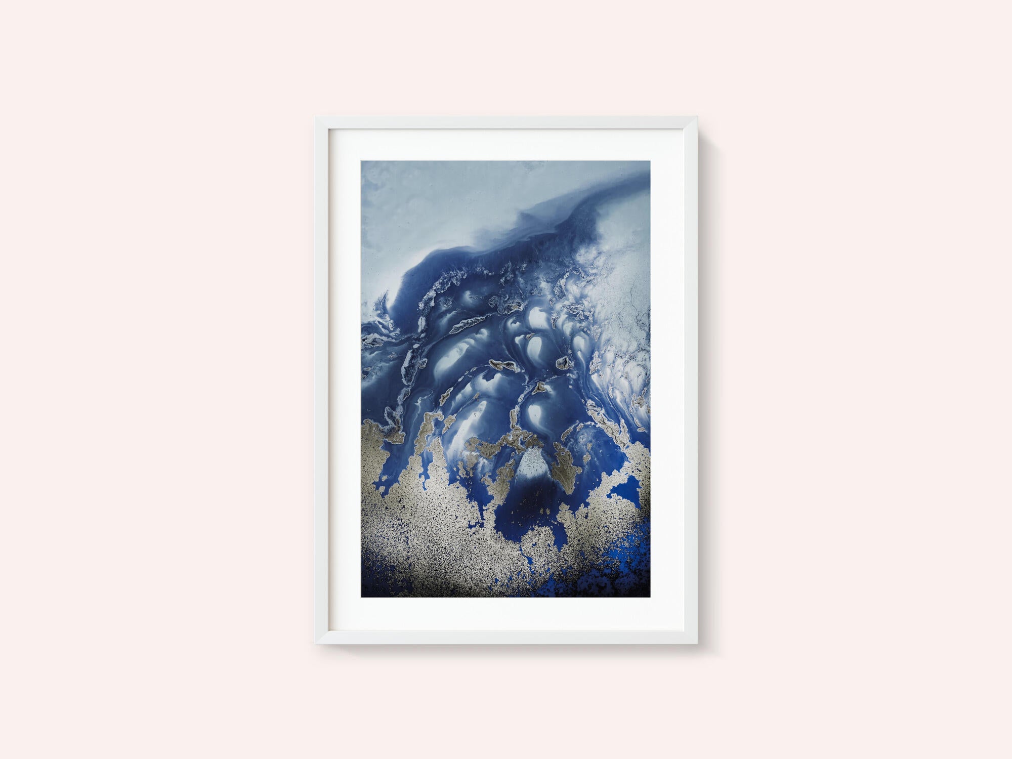 Soothing -" Ocean Wave Waltz  1" - Watercolor waves