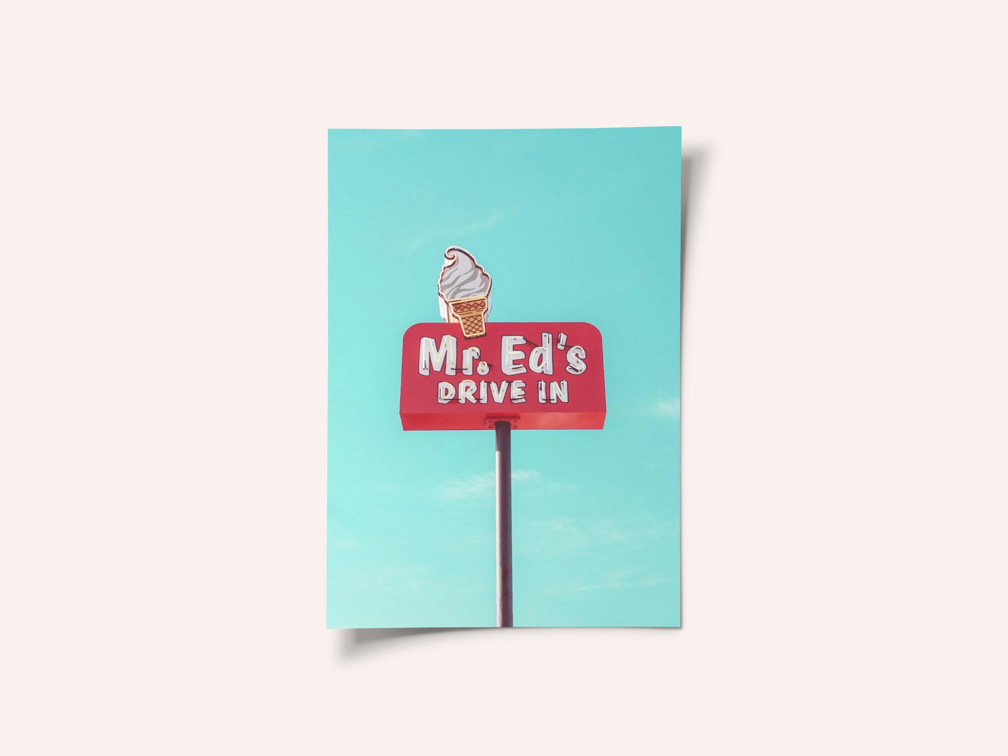 Mr. Ed's Drive In Vintage Sign in Urbana, Missouri, USA