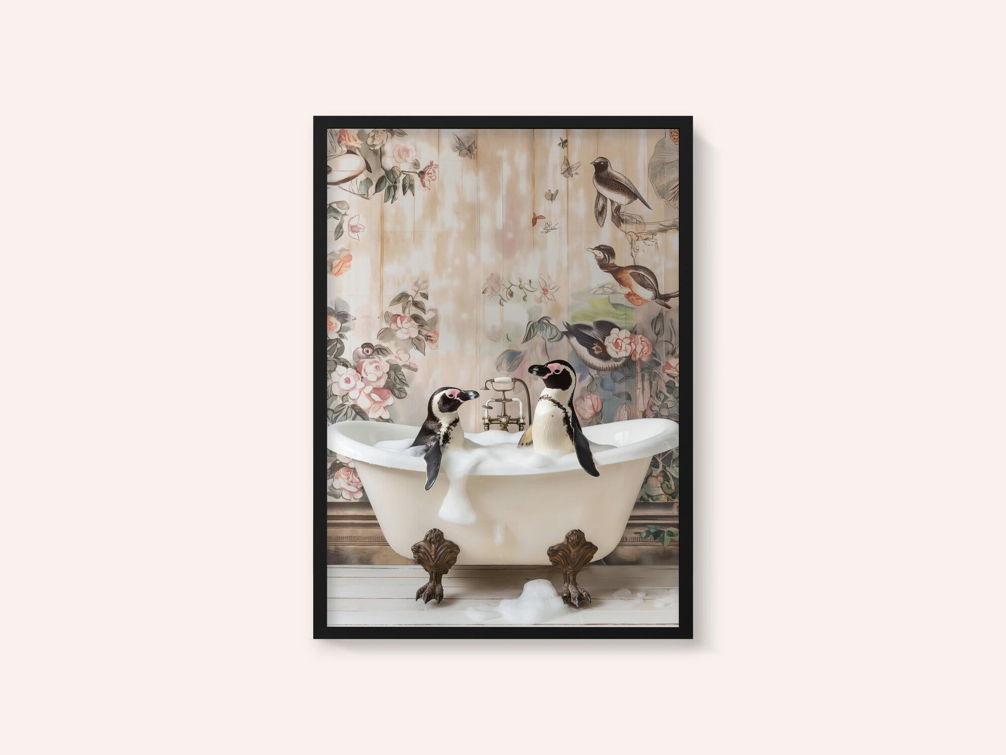 Penguin Pals in a Bubble Bath