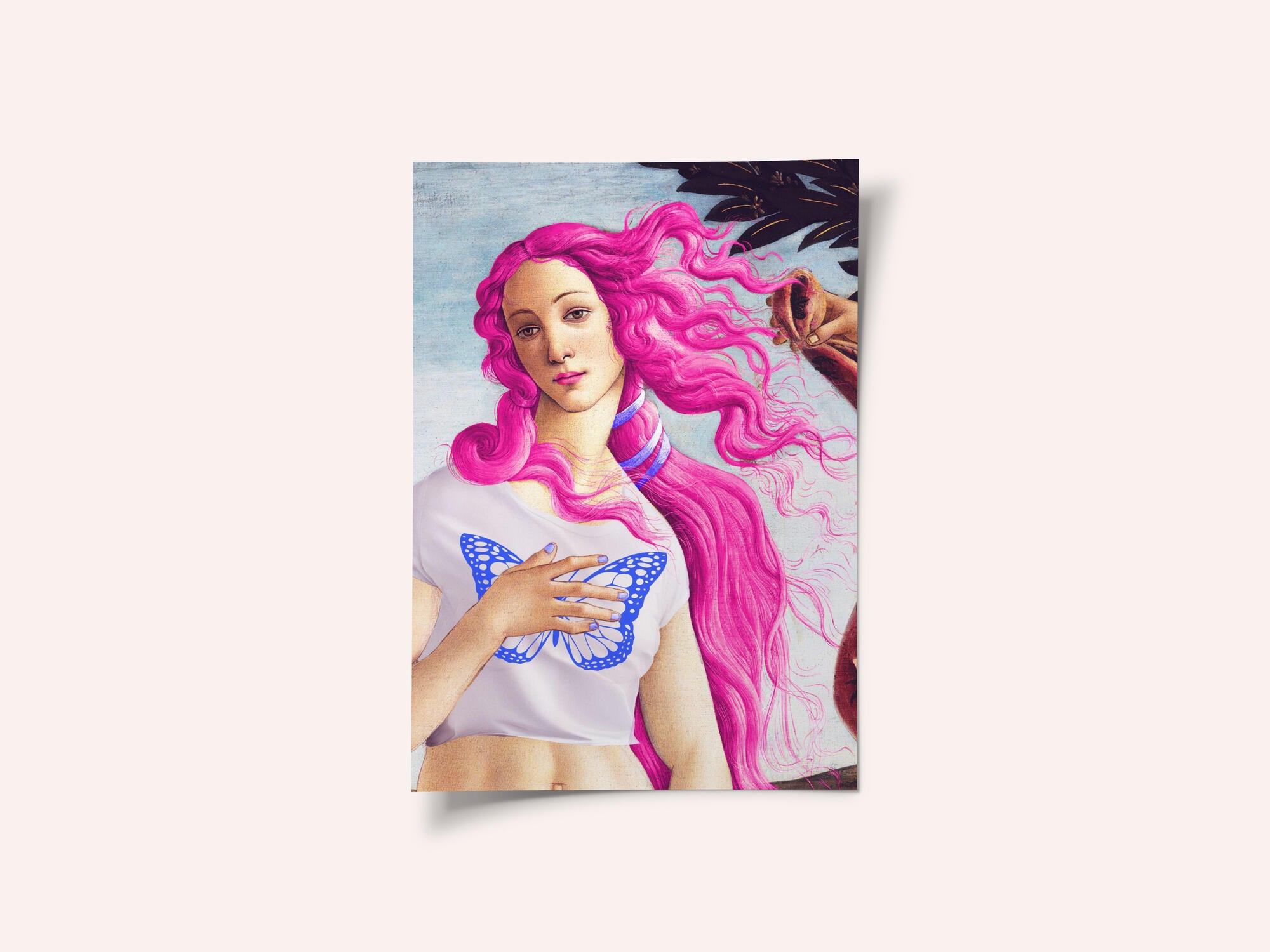 A Figure with Vibrant Pink Hair