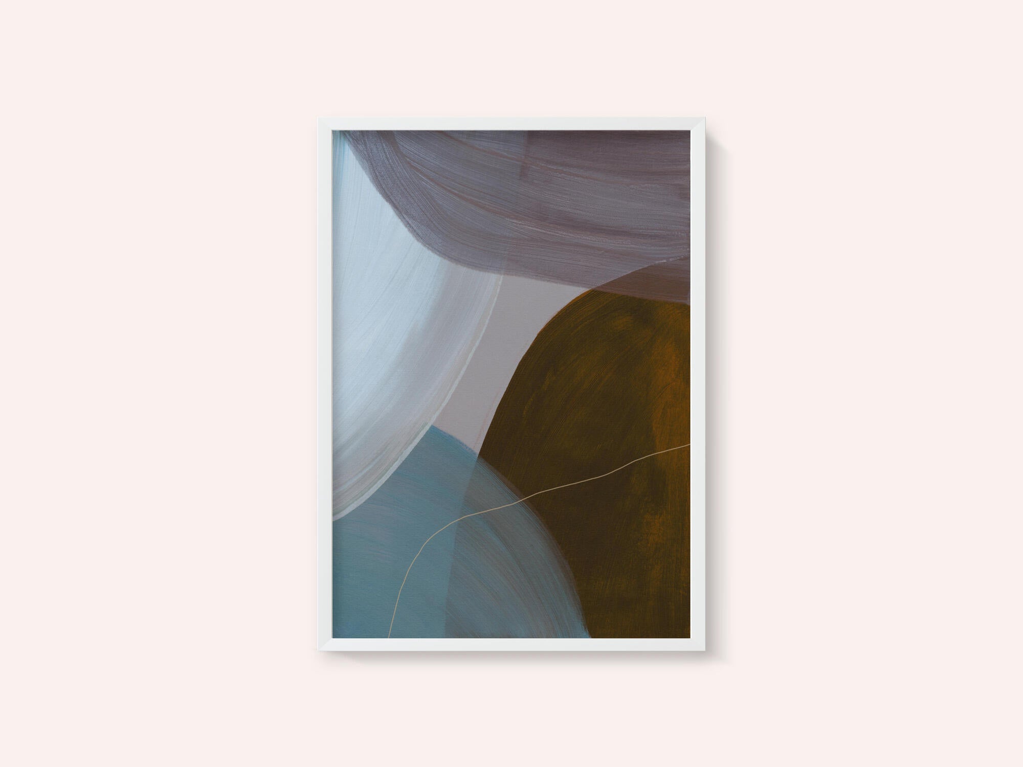 Overlapping Curves In Muted Tones