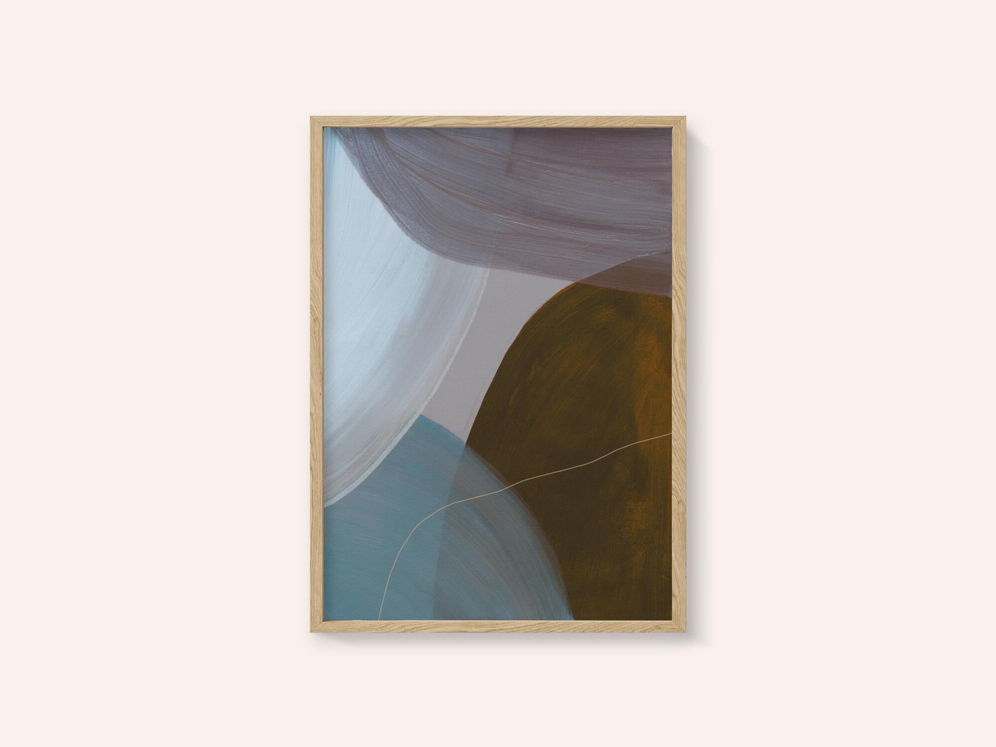 Overlapping Curves In Muted Tones