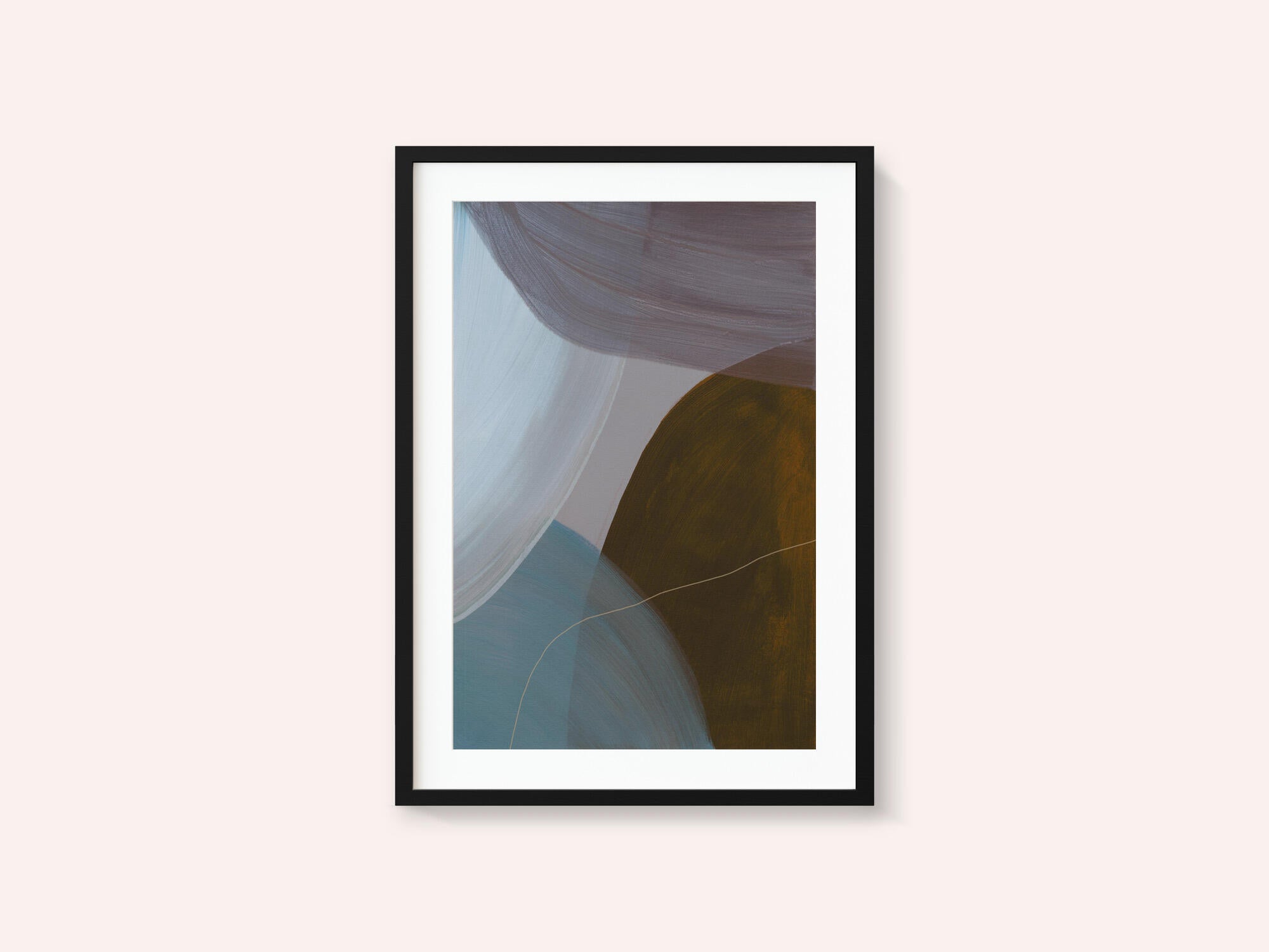Overlapping Curves In Muted Tones