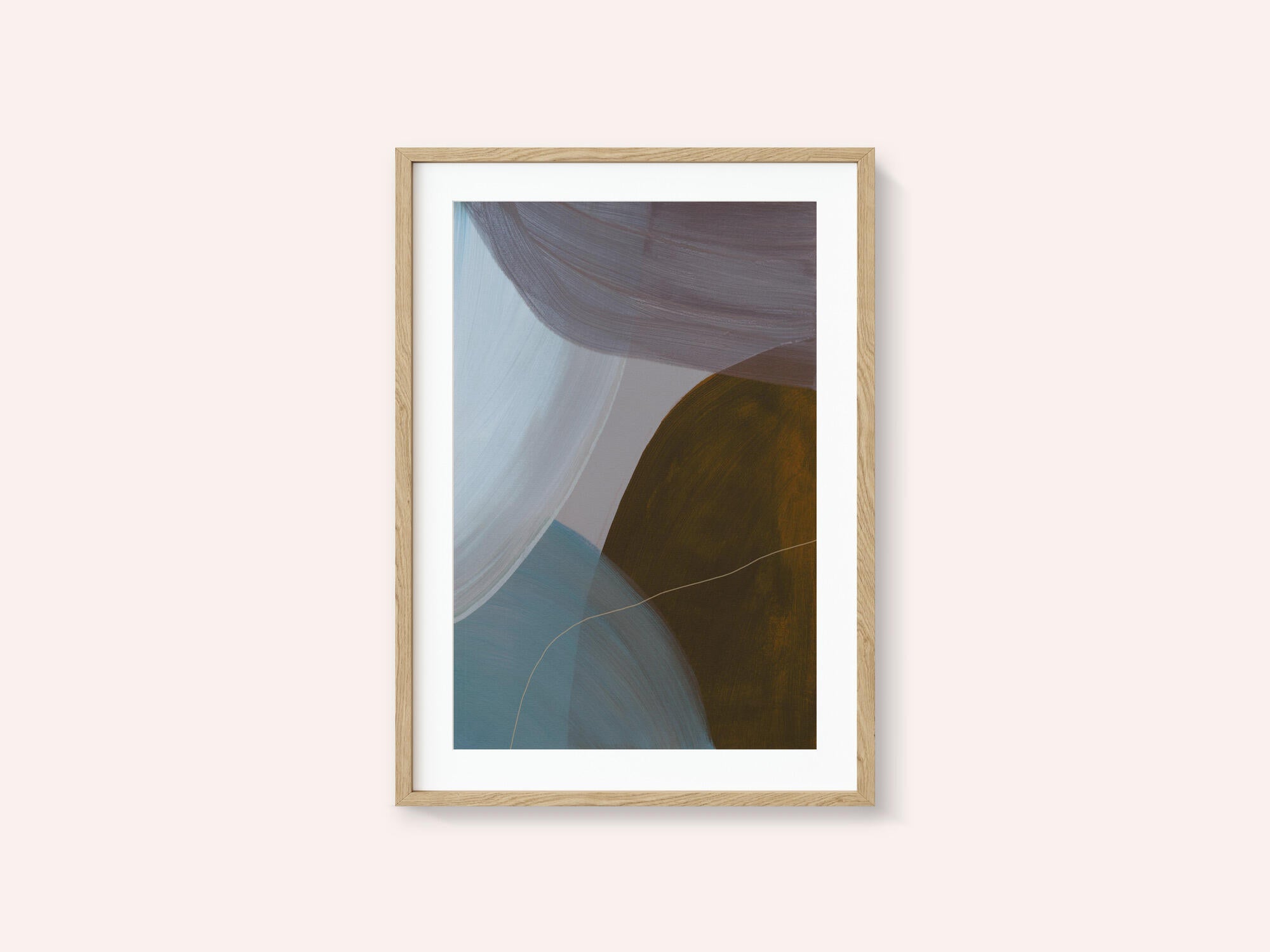 Overlapping Curves In Muted Tones