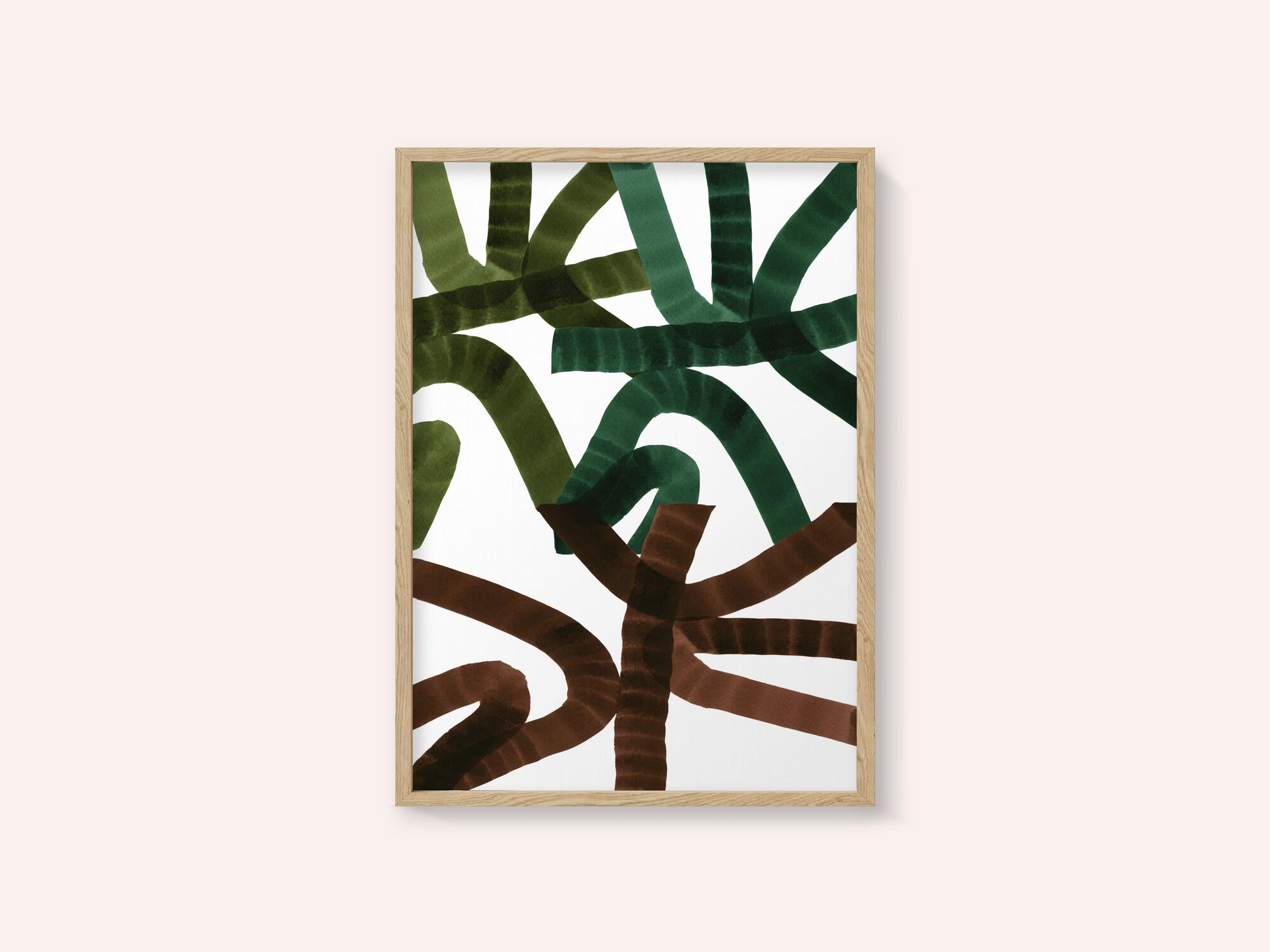 Intertwining Lines On A White Background