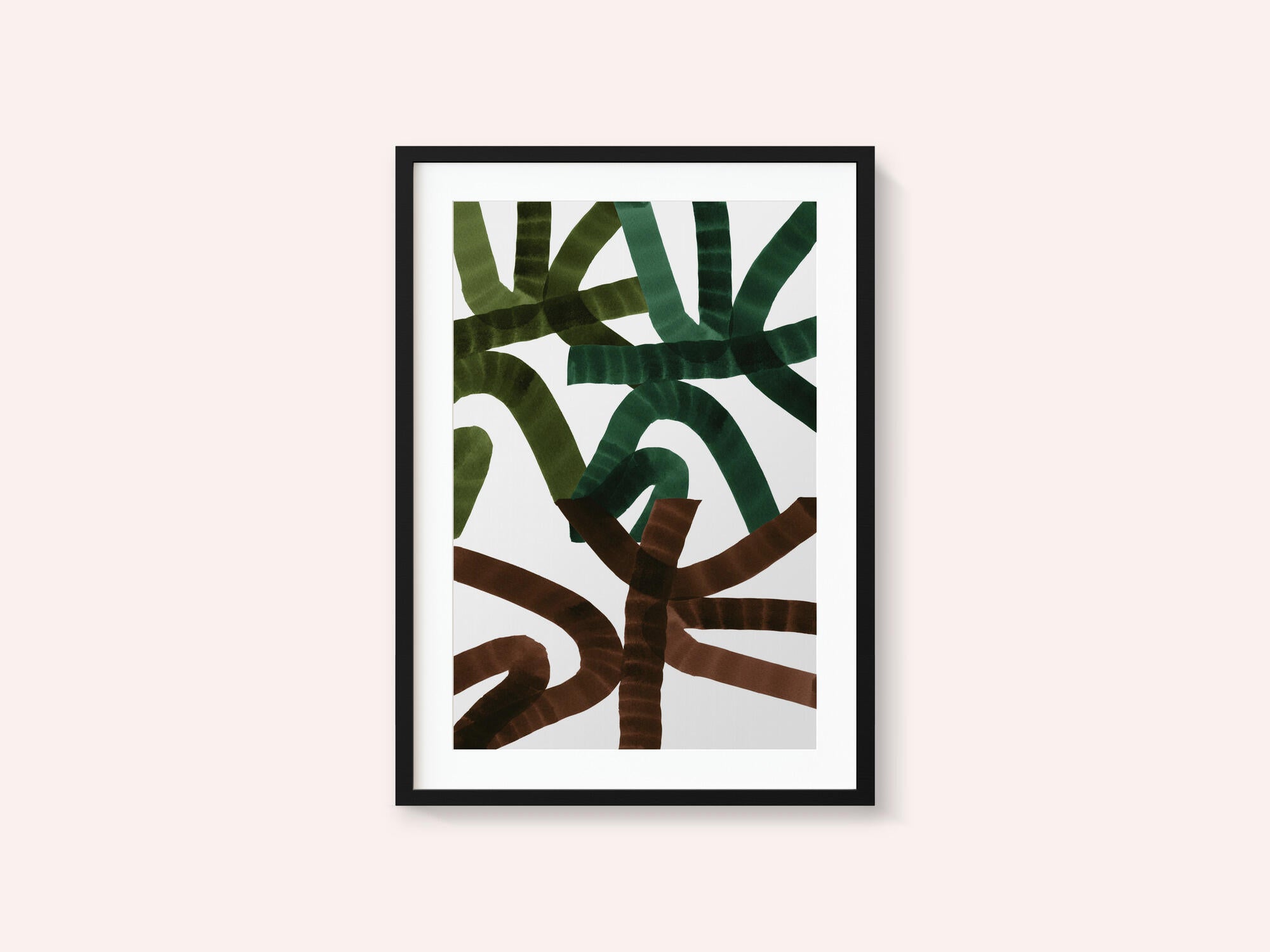 Intertwining Lines On A White Background