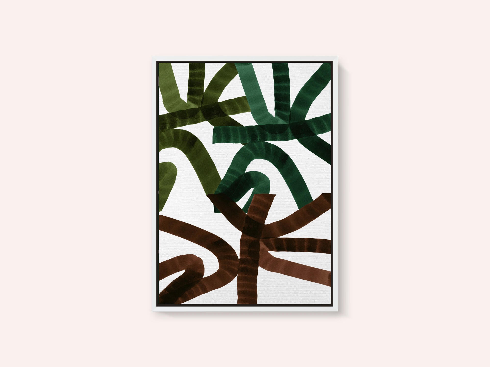 Intertwining Lines On A White Background