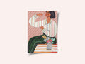 Woman in Stripes Shirt and Green Pants
