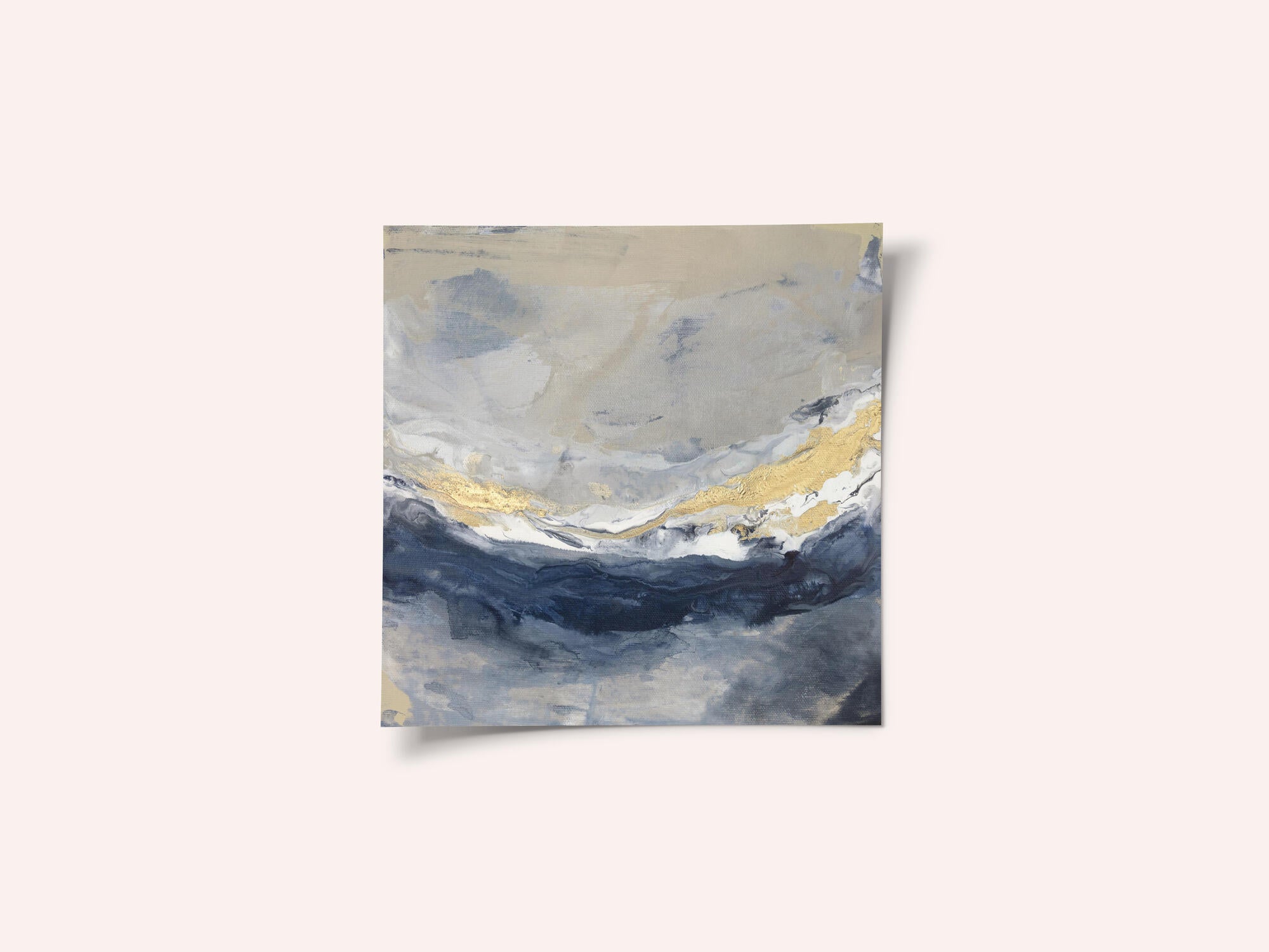 Layers of Blue Gray and Gold Tones