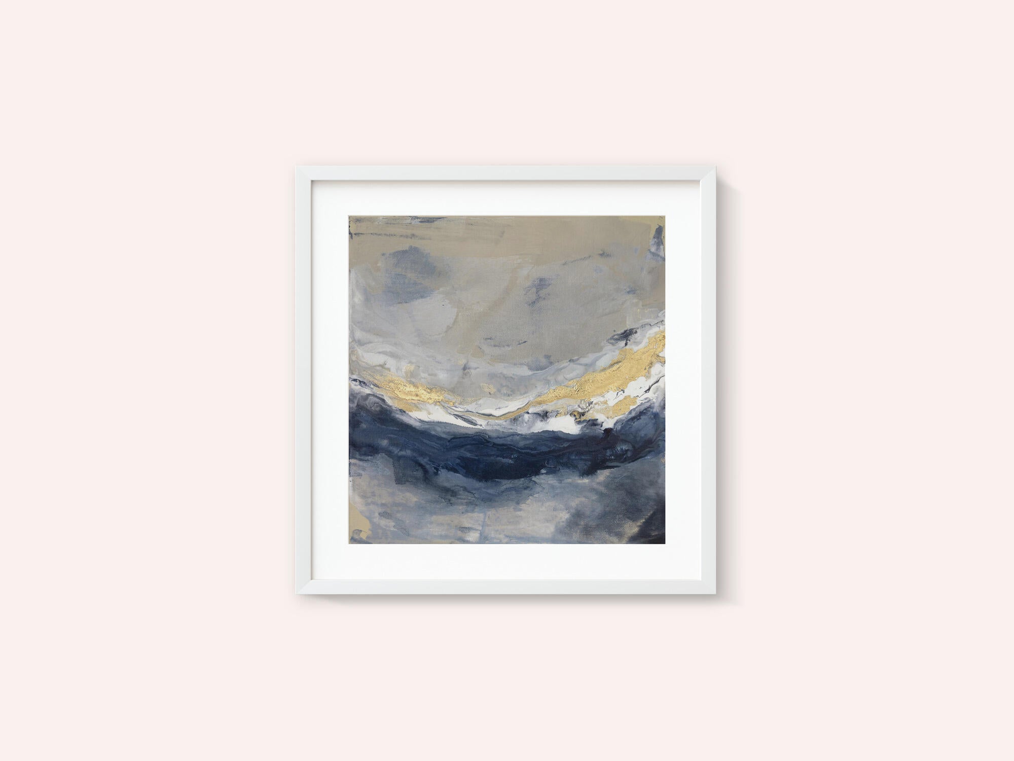 Layers of Blue Gray and Gold Tones