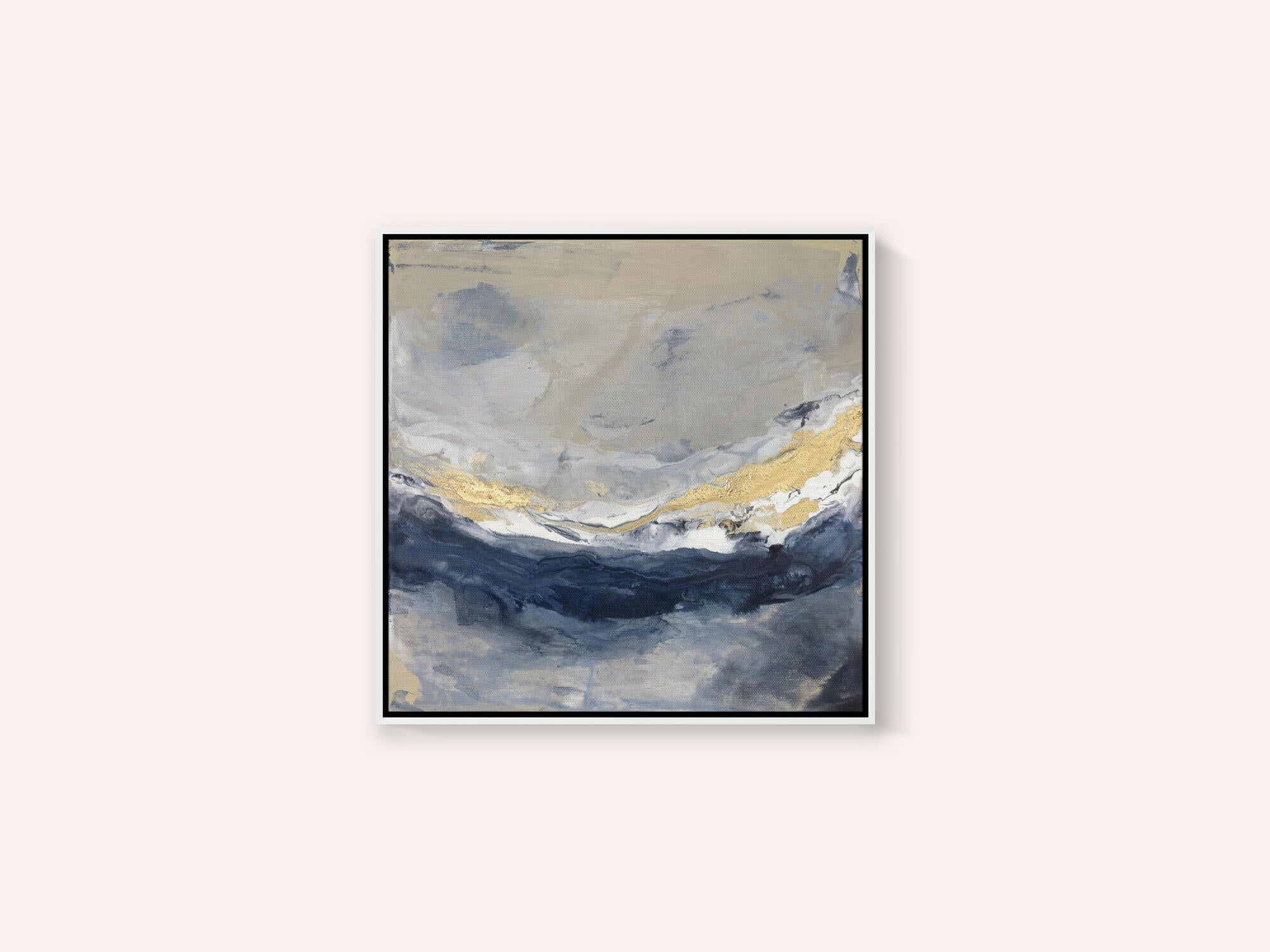 Layers of Blue Gray and Gold Tones