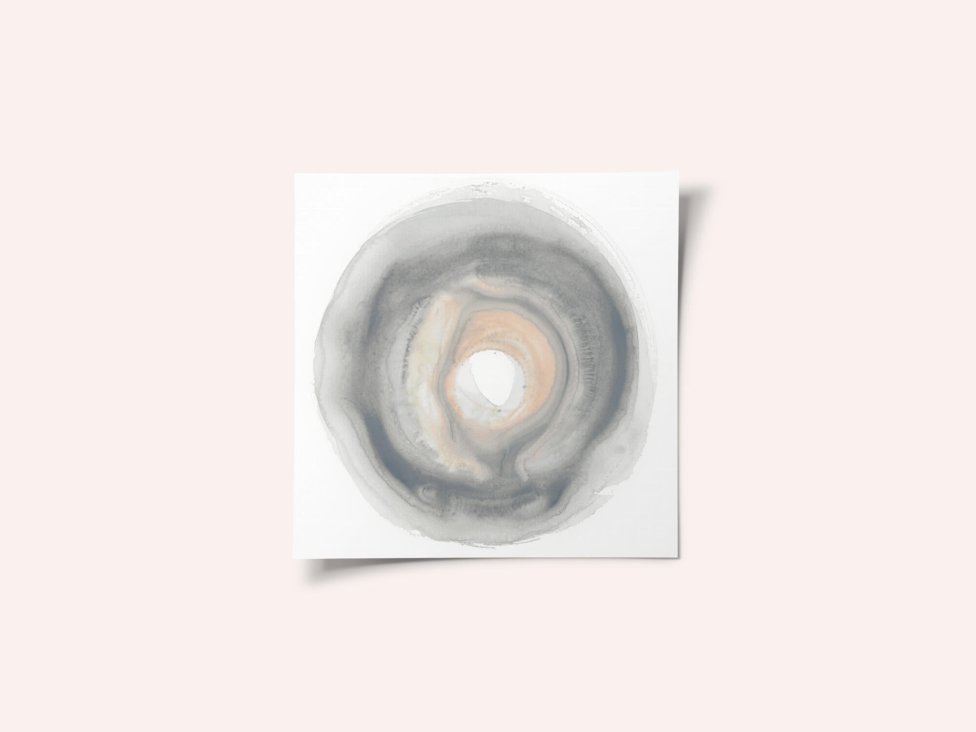 Calm Circles with Muted Gray and Beige Tones