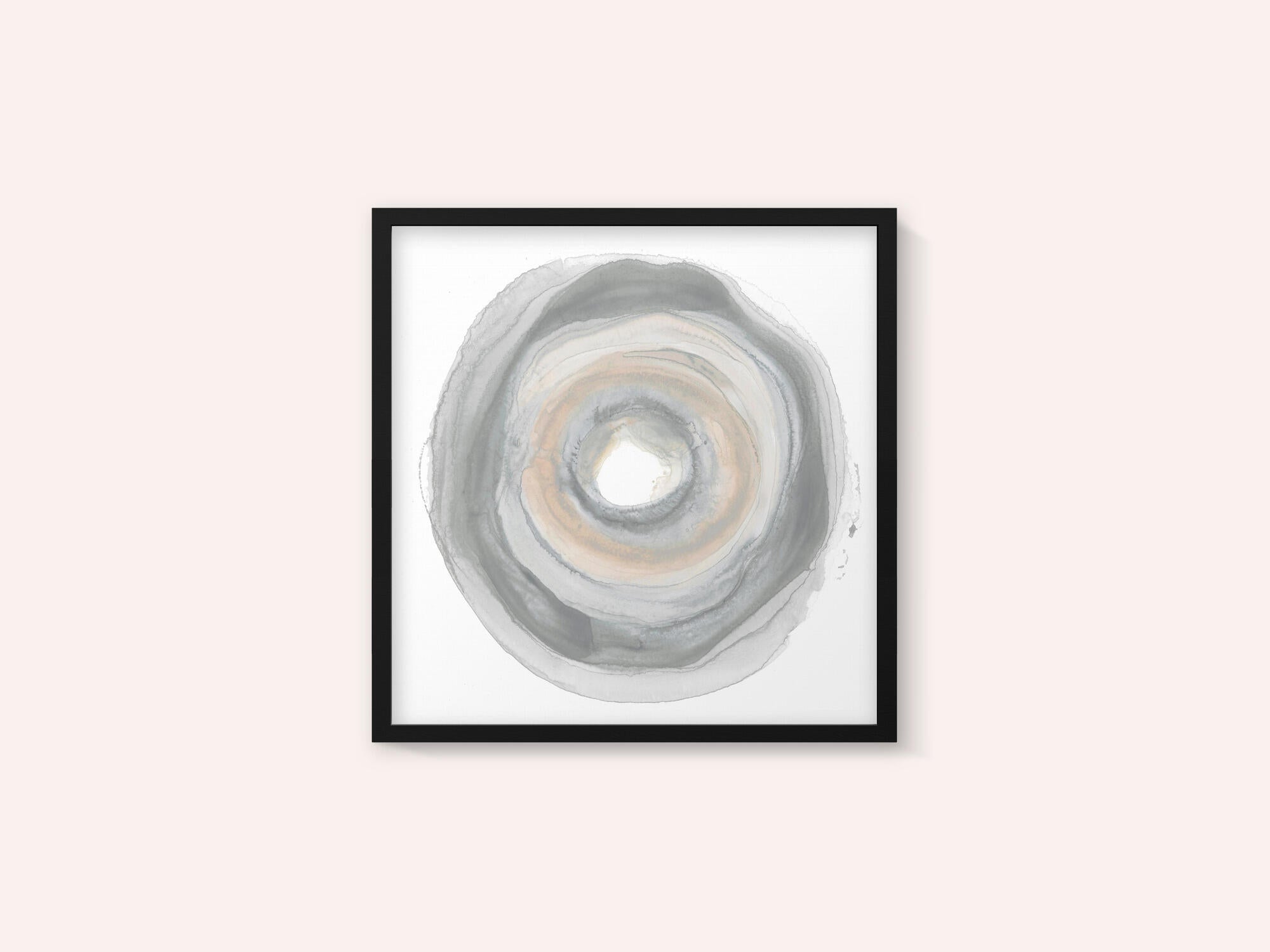 Calm Circles with Muted Gray and Beige Tones