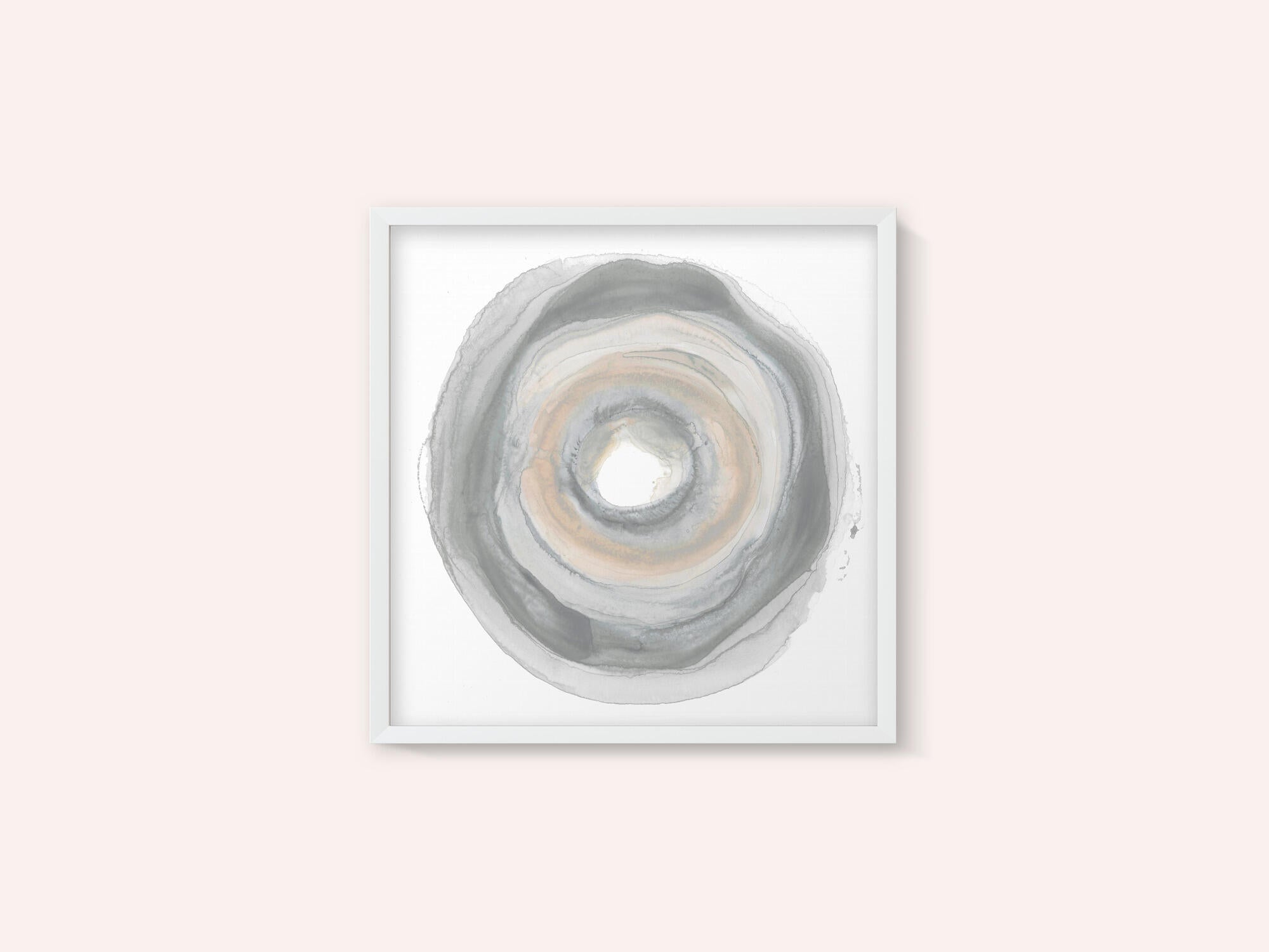 Calm Circles with Muted Gray and Beige Tones