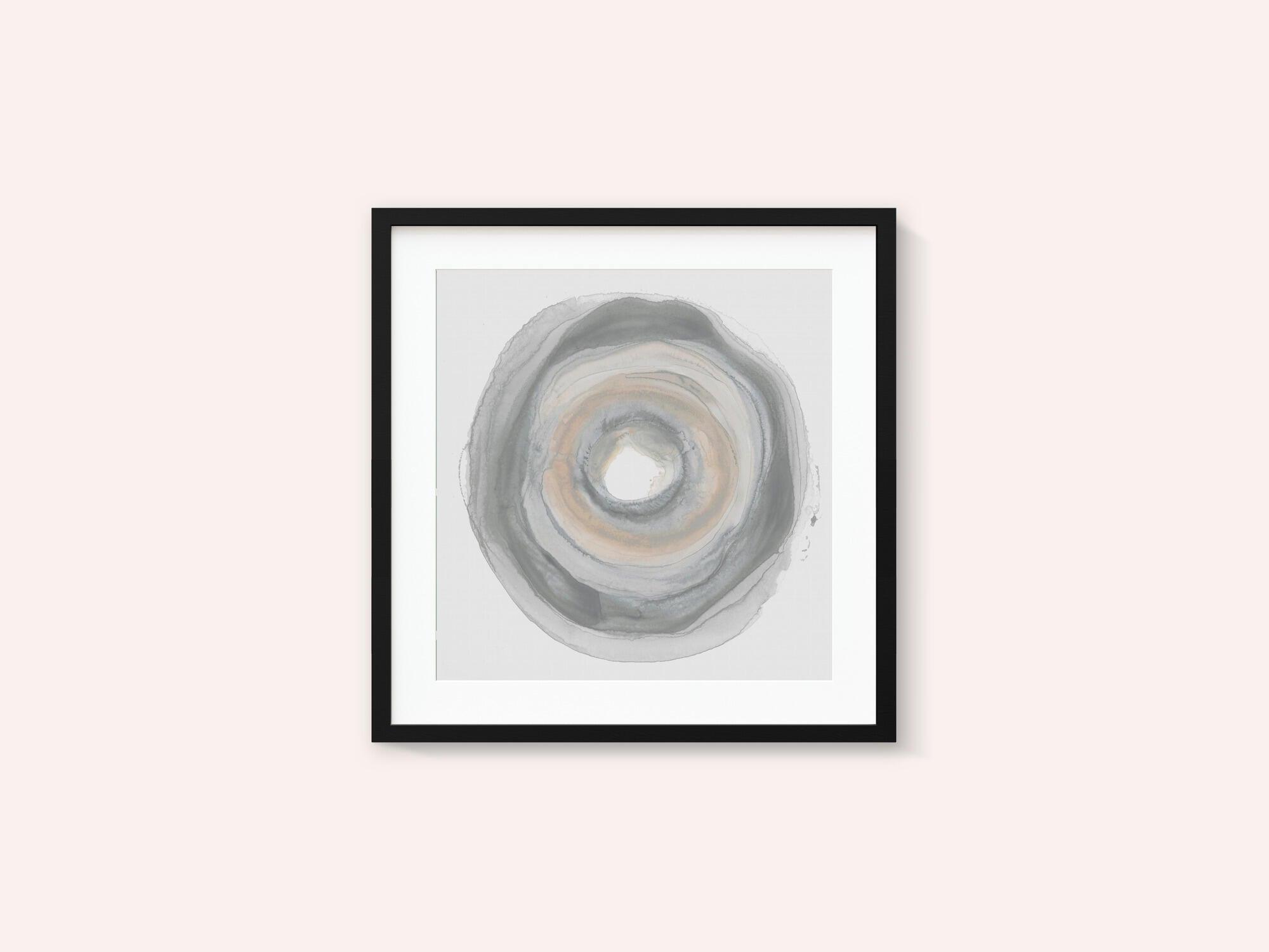 Calm Circles with Muted Gray and Beige Tones