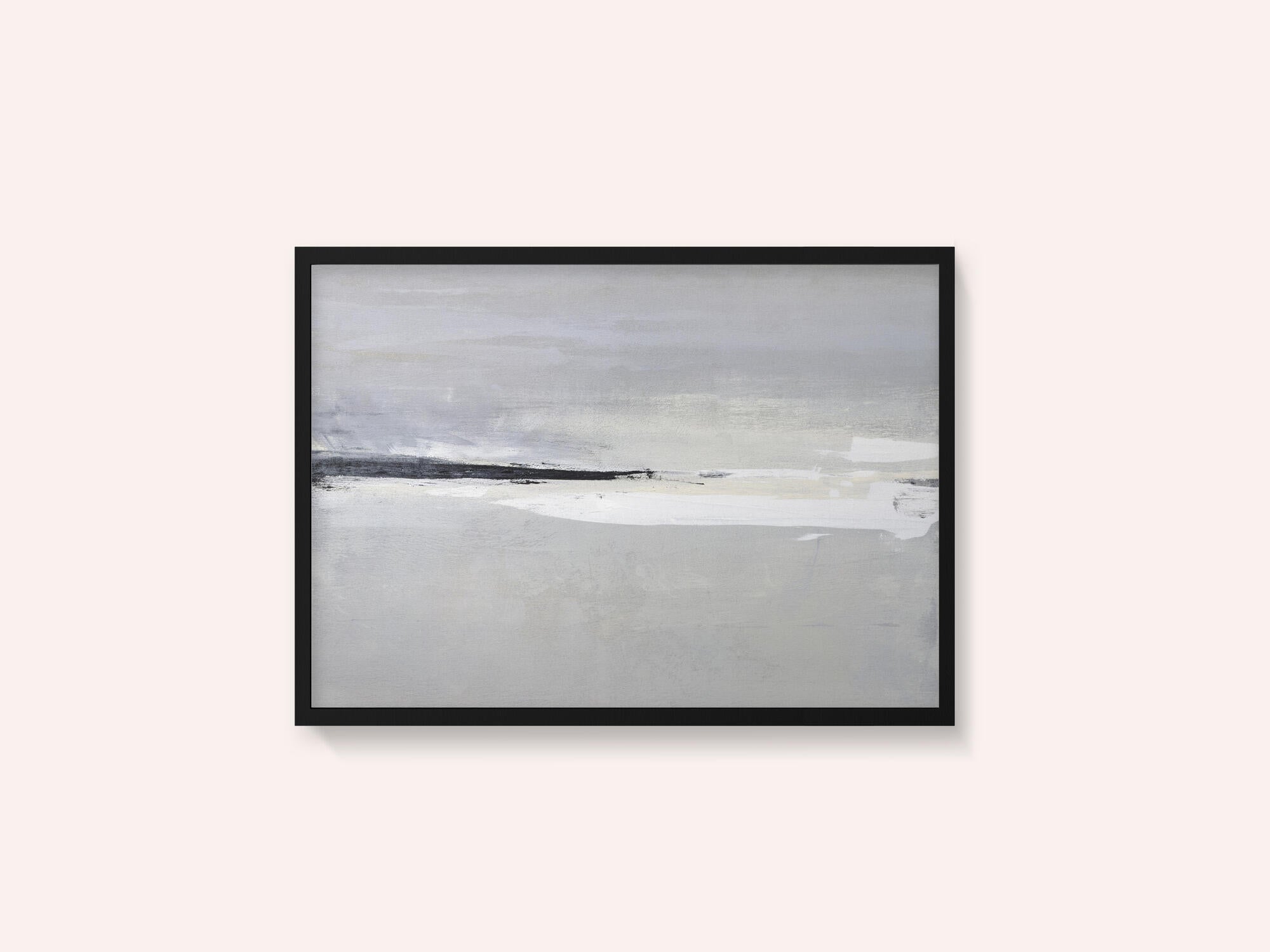 Serene Horizon with Soft Gray and White Tones
