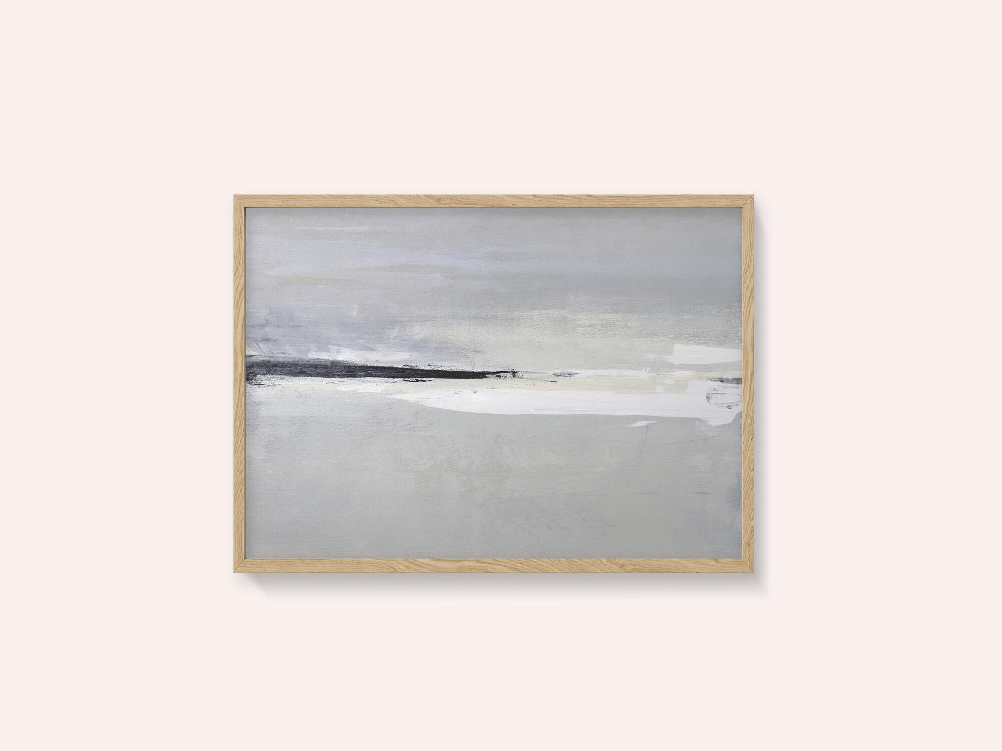 Serene Horizon with Soft Gray and White Tones