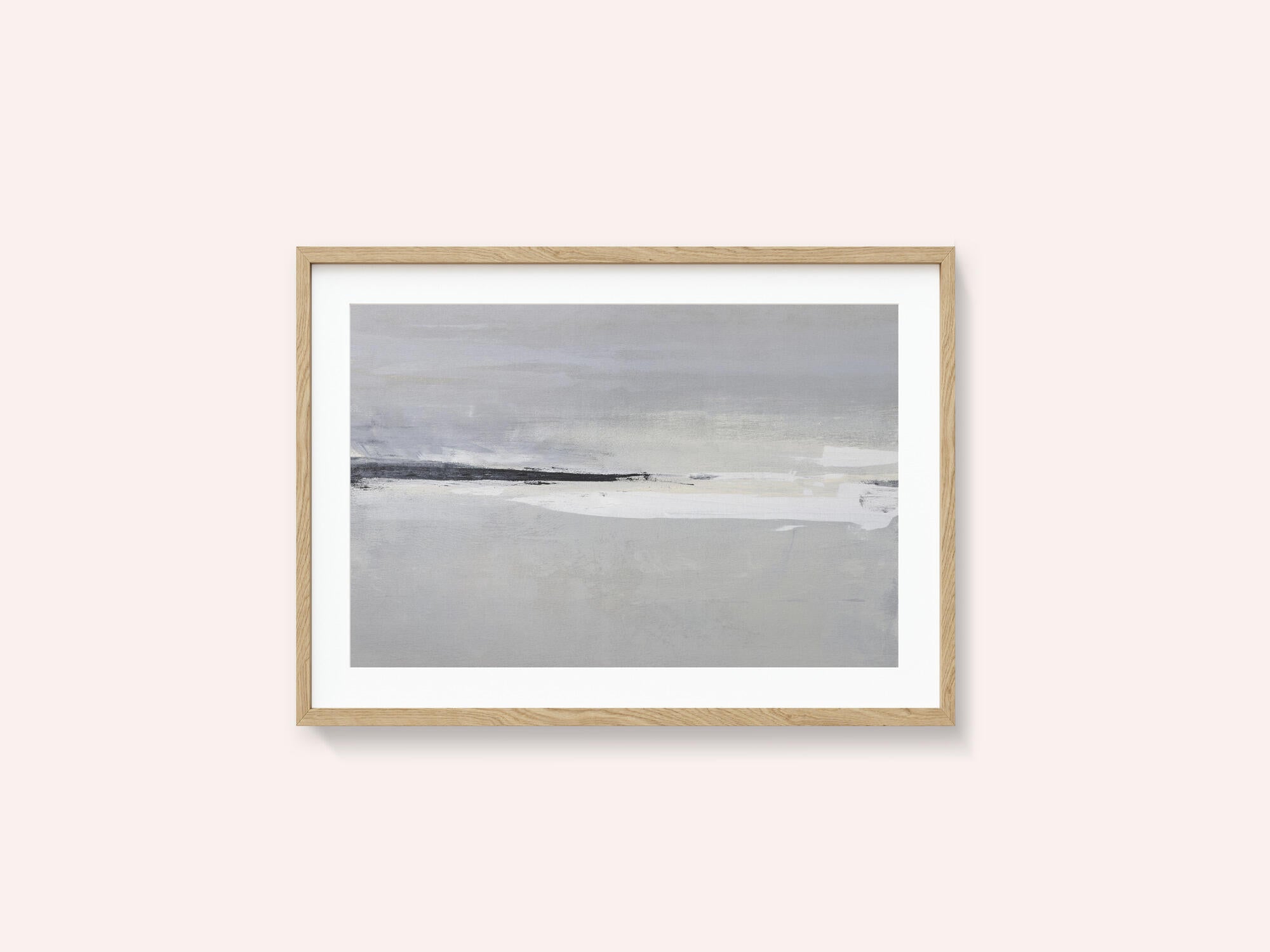 Serene Horizon with Soft Gray and White Tones