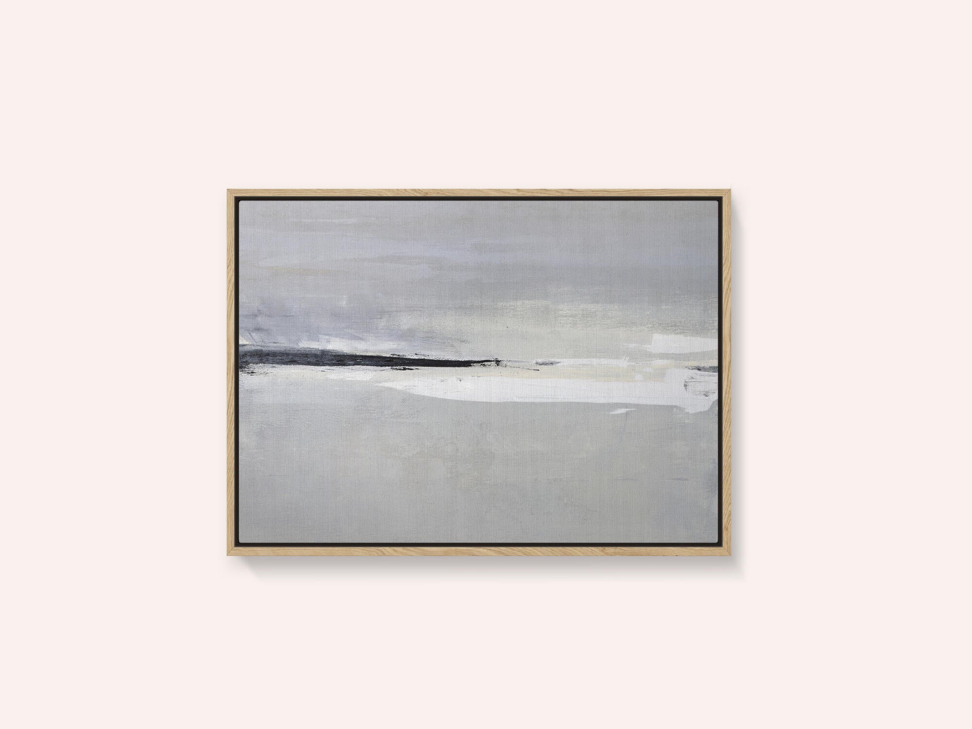 Serene Horizon with Soft Gray and White Tones