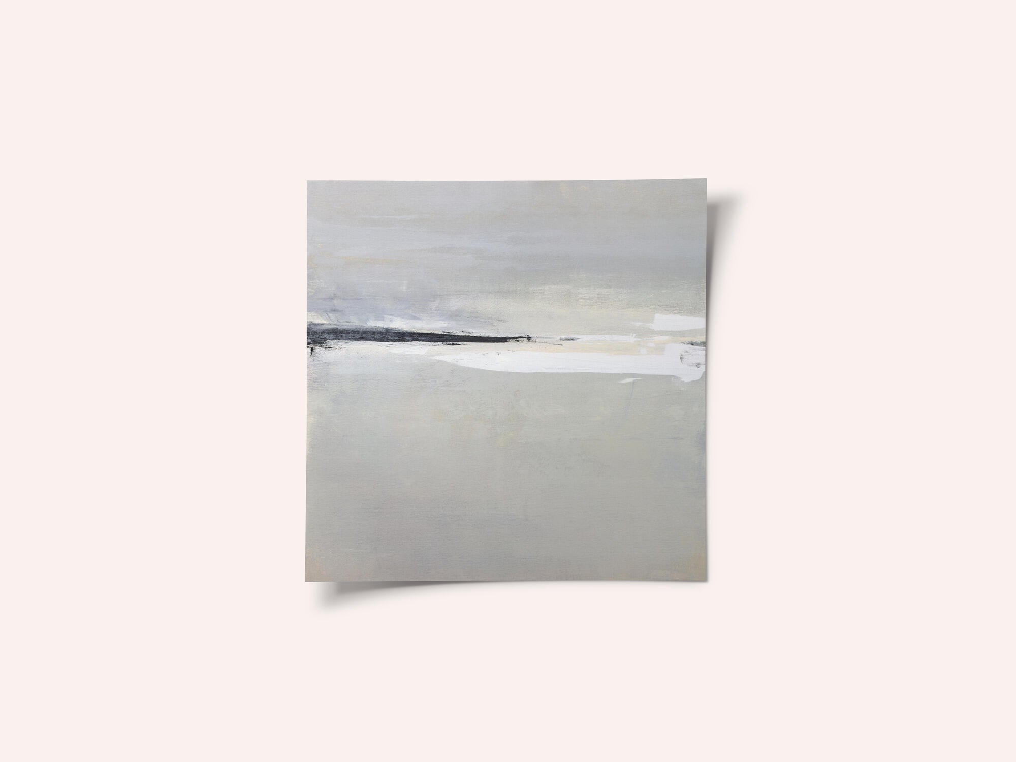 Serene Horizon with Soft Gray and White Tones