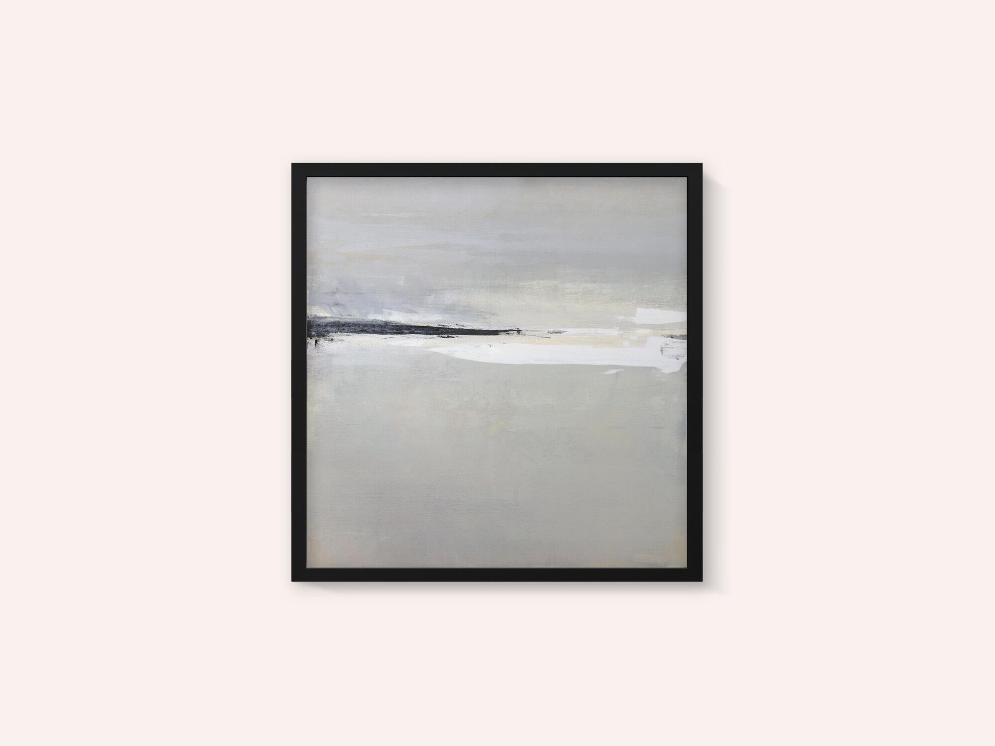 Serene Horizon with Soft Gray and White Tones