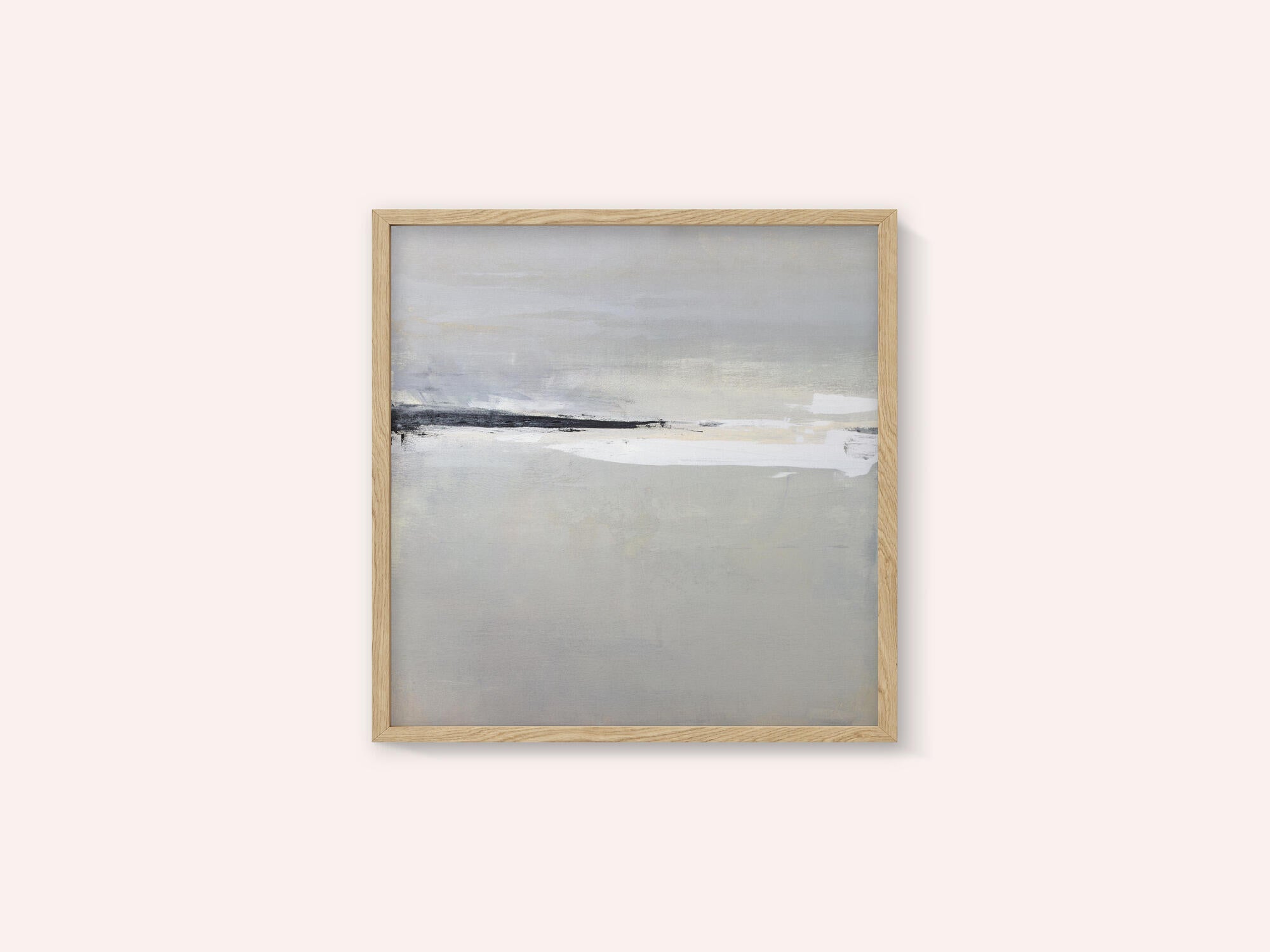 Serene Horizon with Soft Gray and White Tones