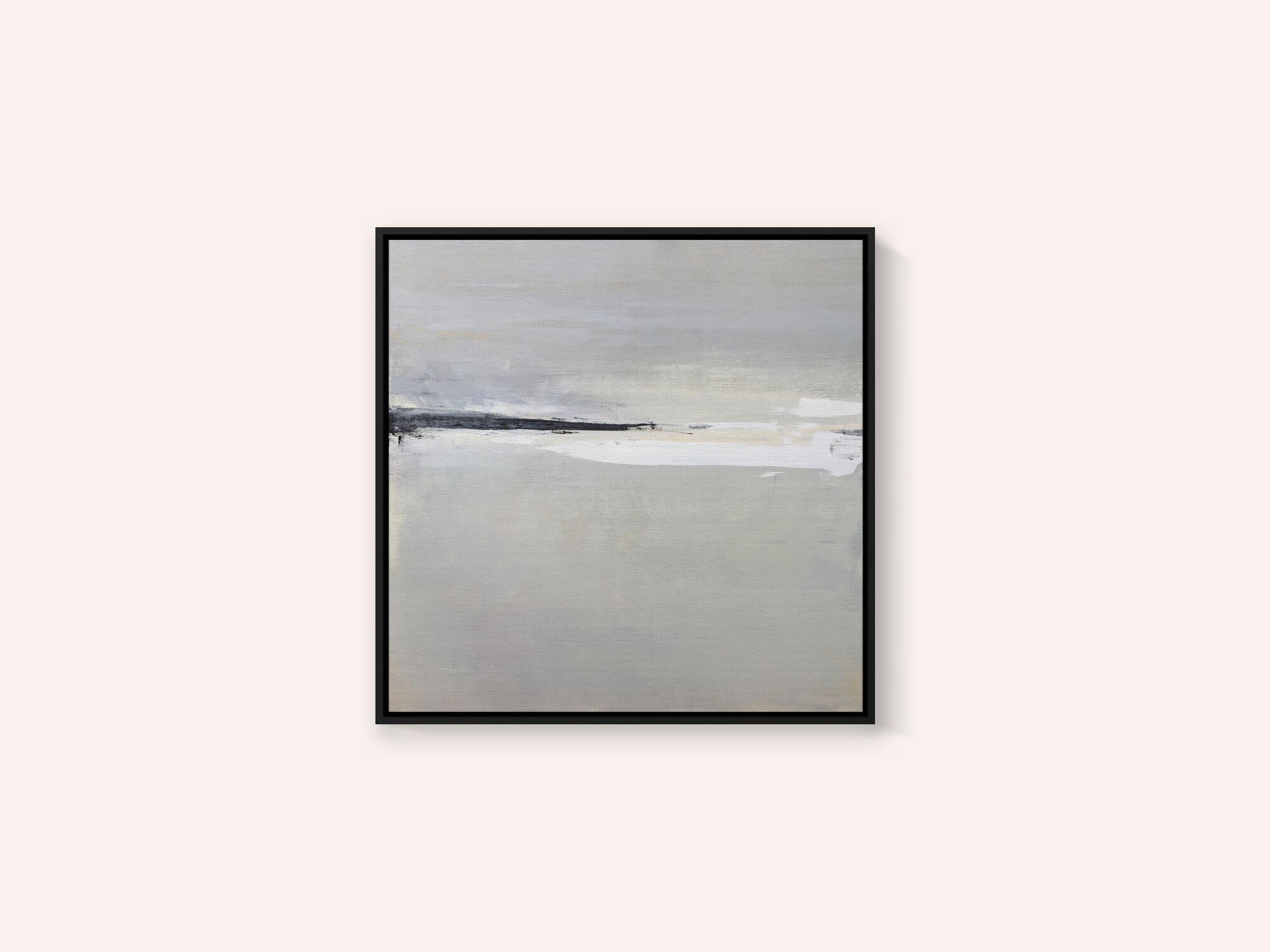 Serene Horizon with Soft Gray and White Tones