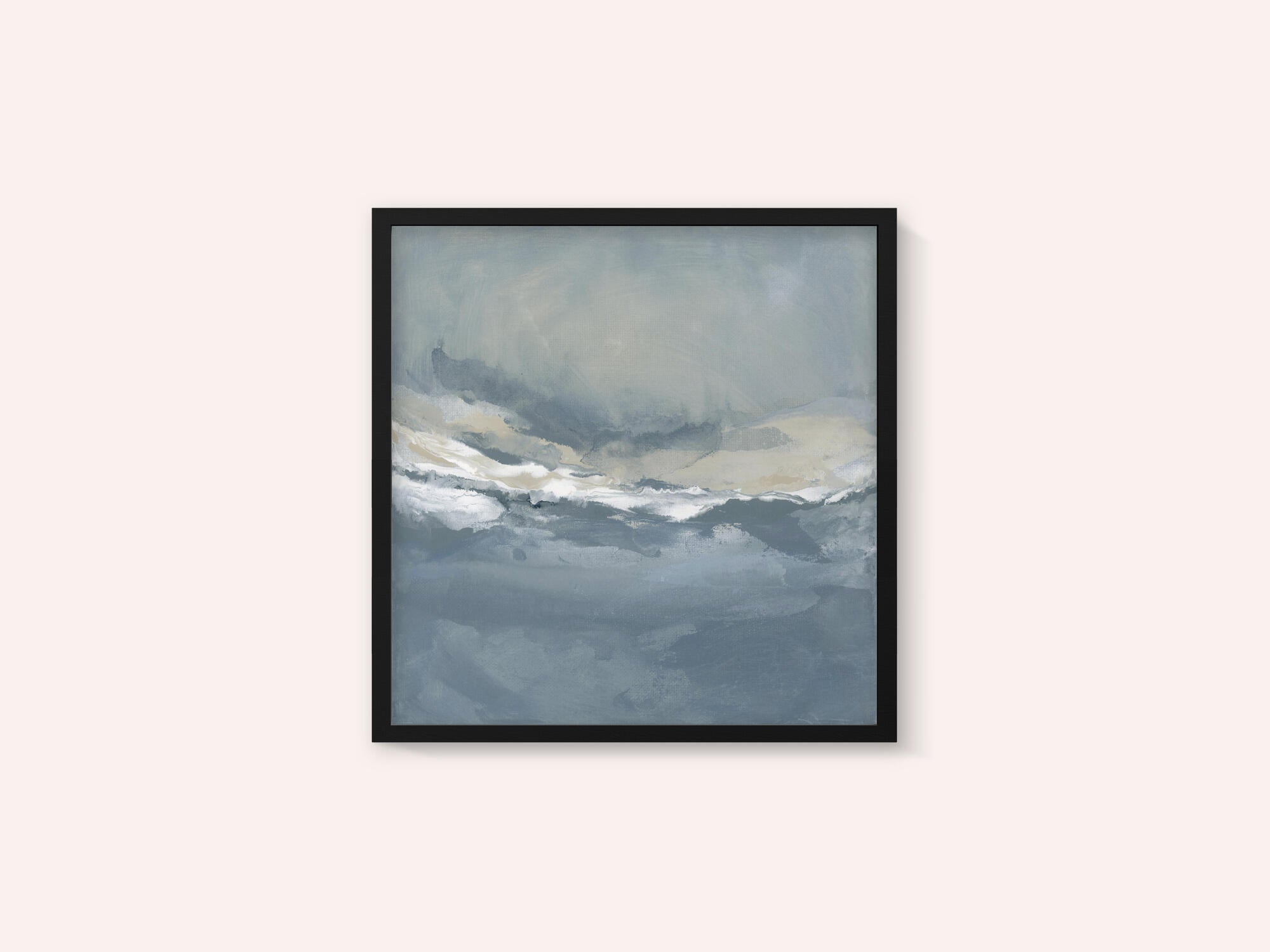 Serene Rolling Waves Beneath a Tranquil Sky