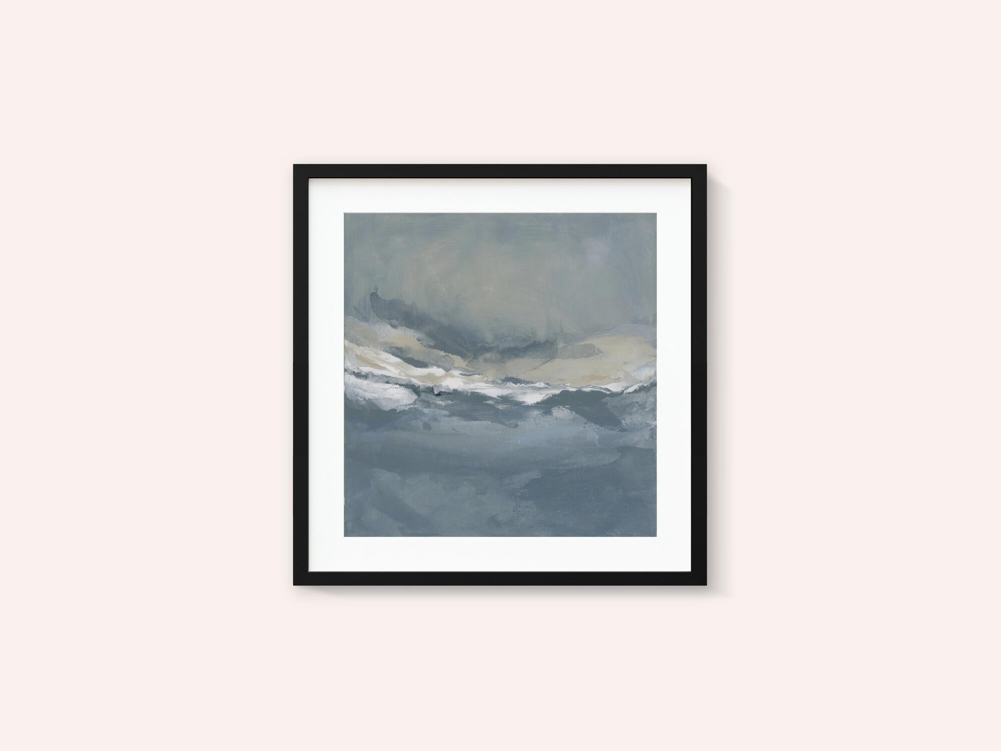 Serene Rolling Waves Beneath a Tranquil Sky