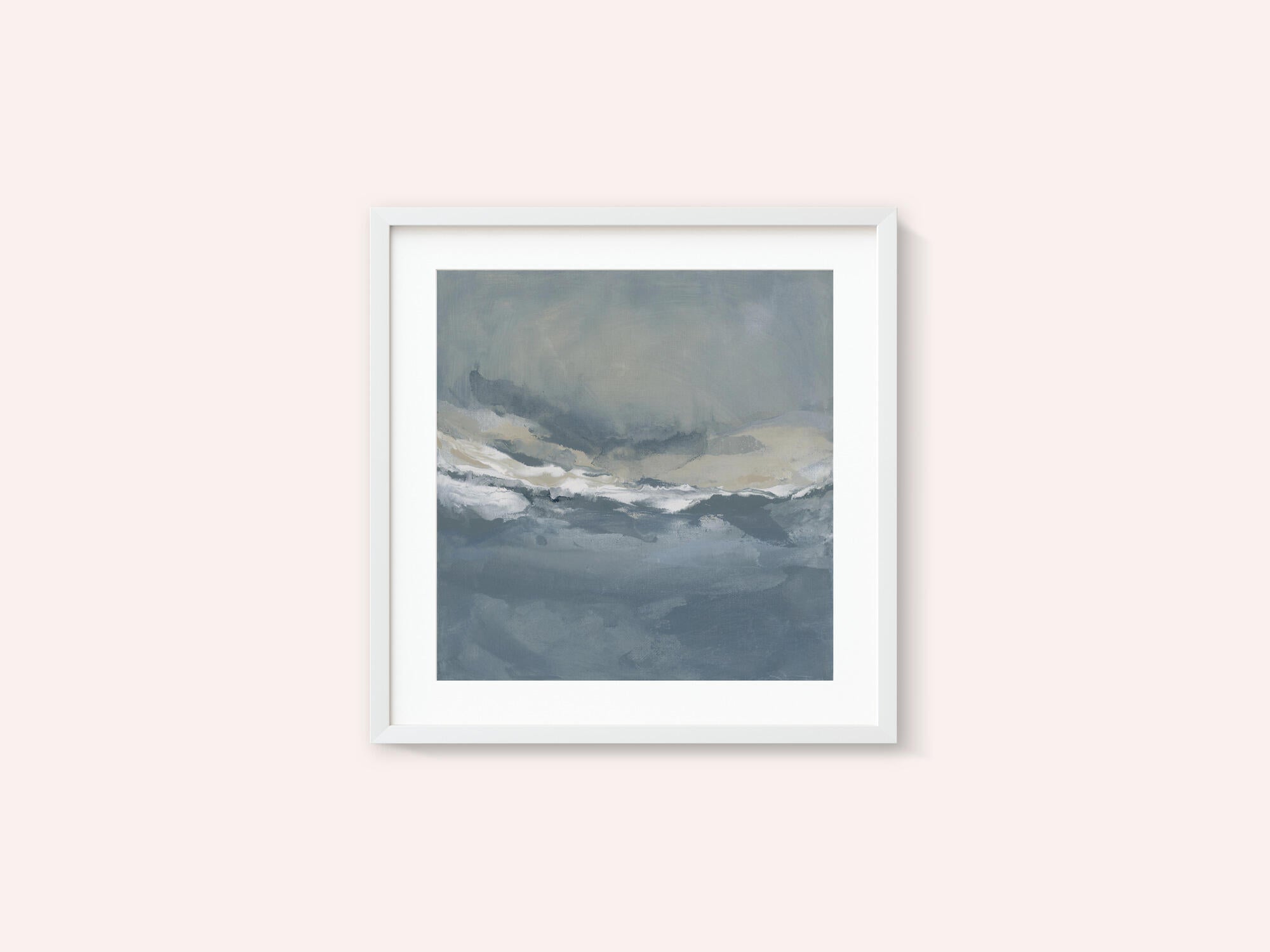 Serene Rolling Waves Beneath a Tranquil Sky