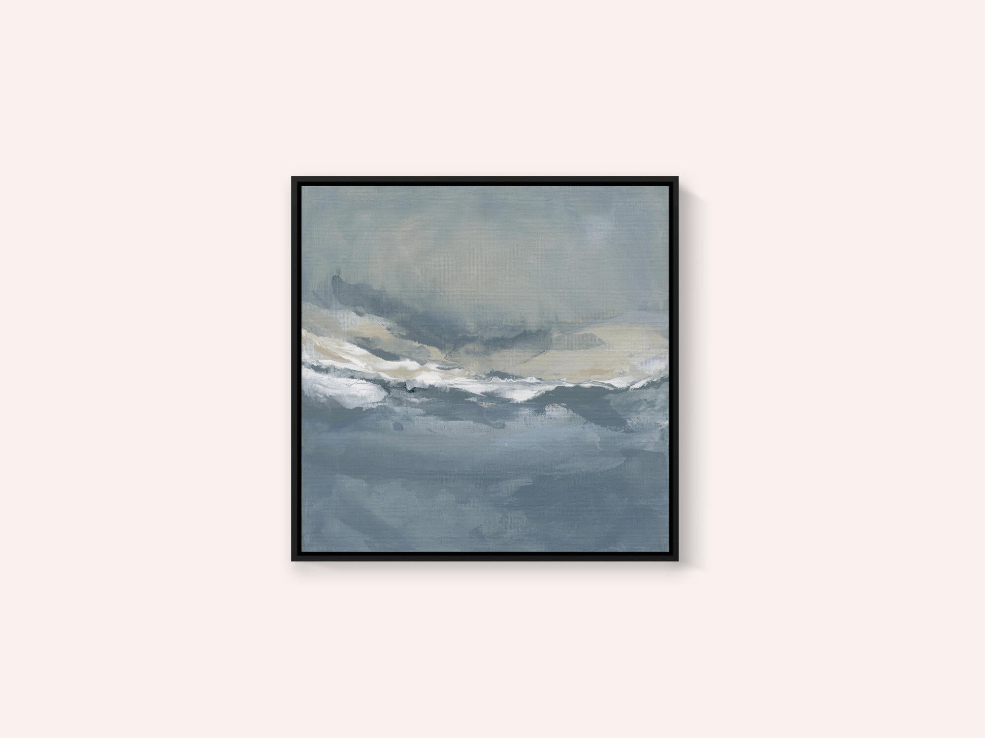 Serene Rolling Waves Beneath a Tranquil Sky