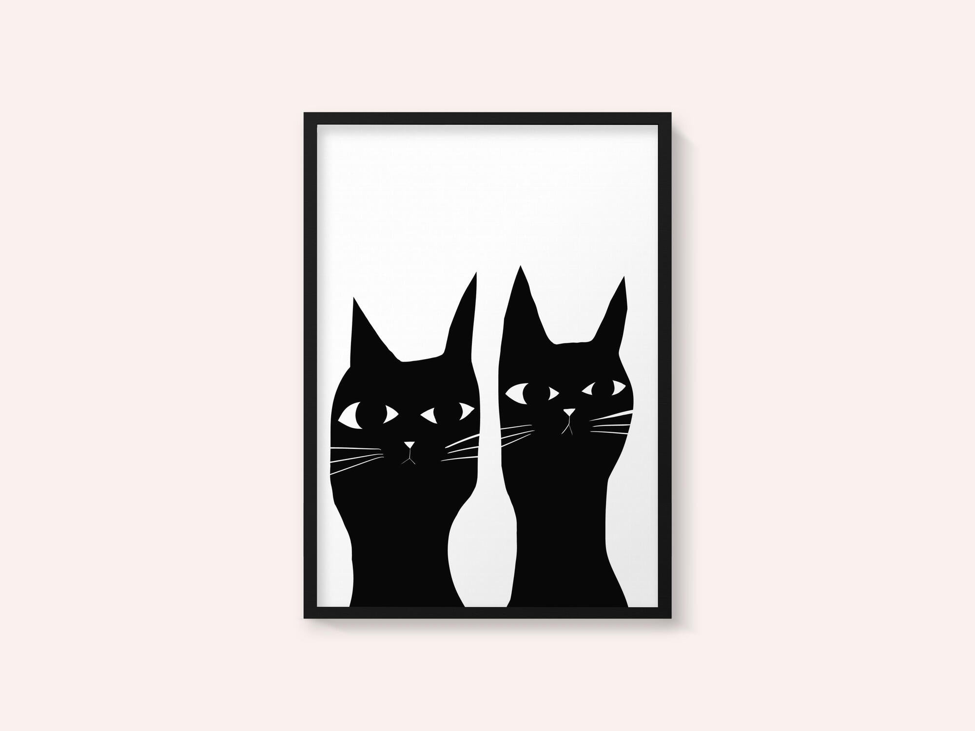 Two black cats