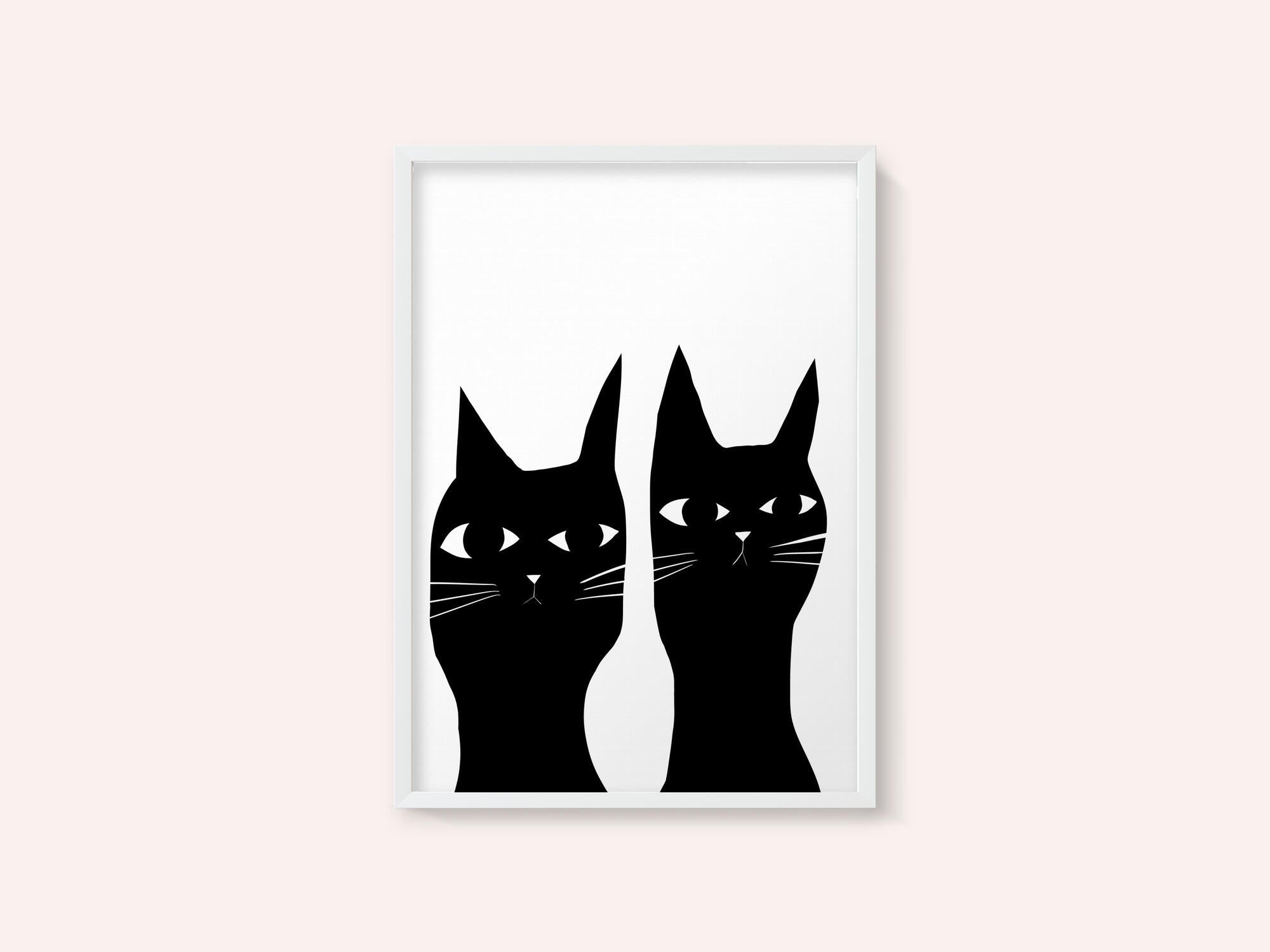 Two black cats