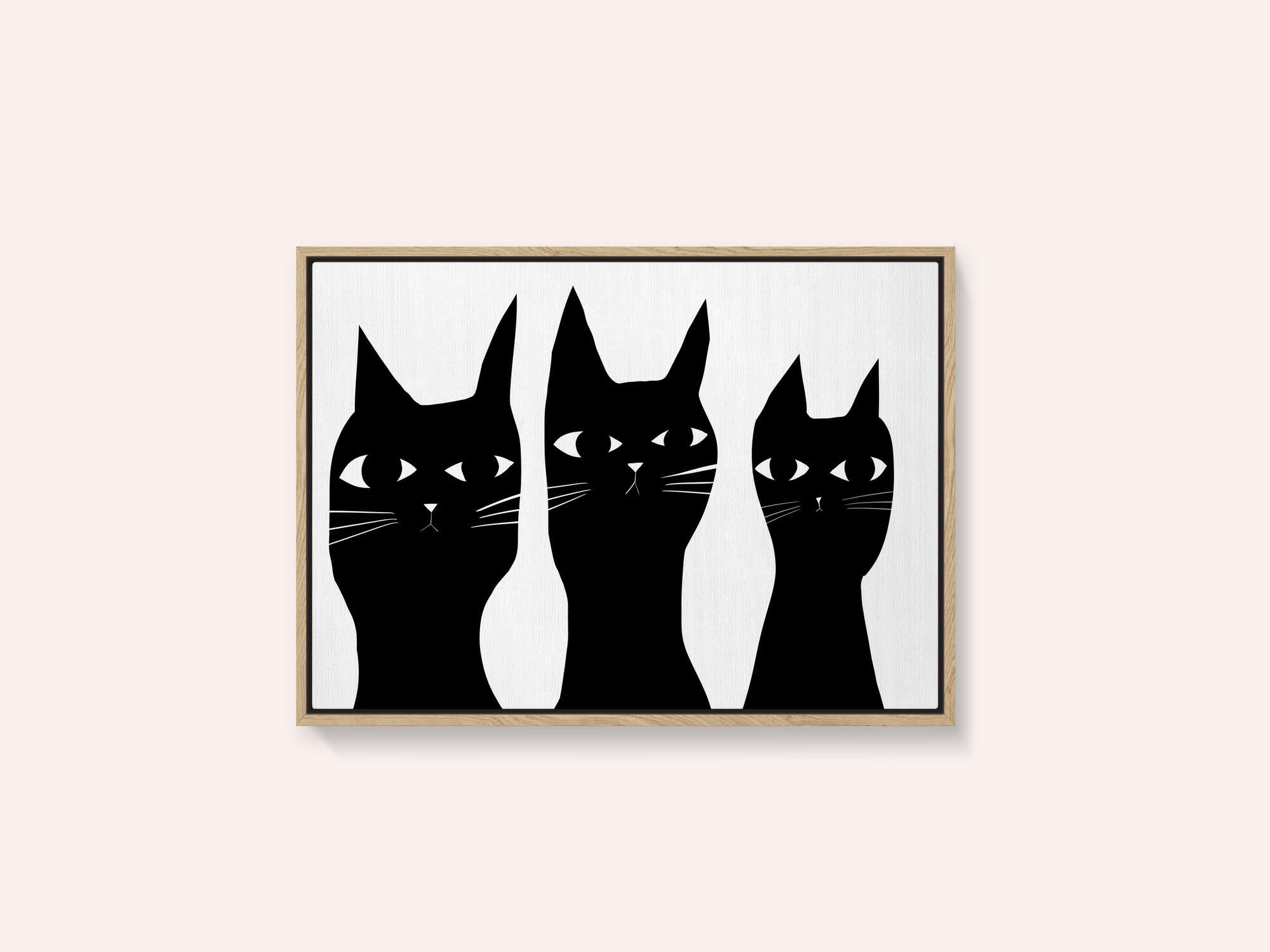 Three black cats peeking cat