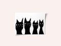 Four black cats